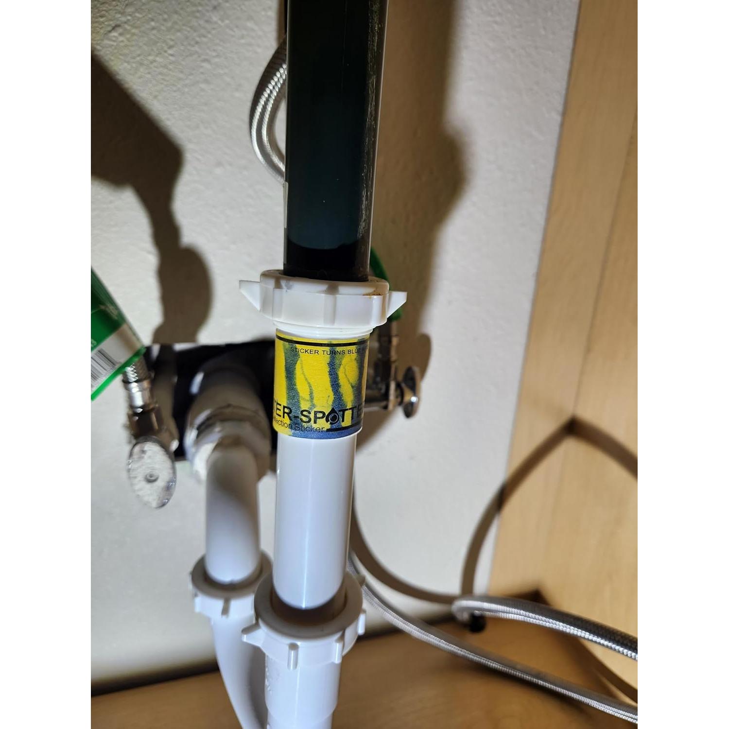 Water-Spotter Leak Detection Sticker, Easily Locate Intermittent and Hard-to-Find Leaks, Turns Blue with Water Contact, WS001