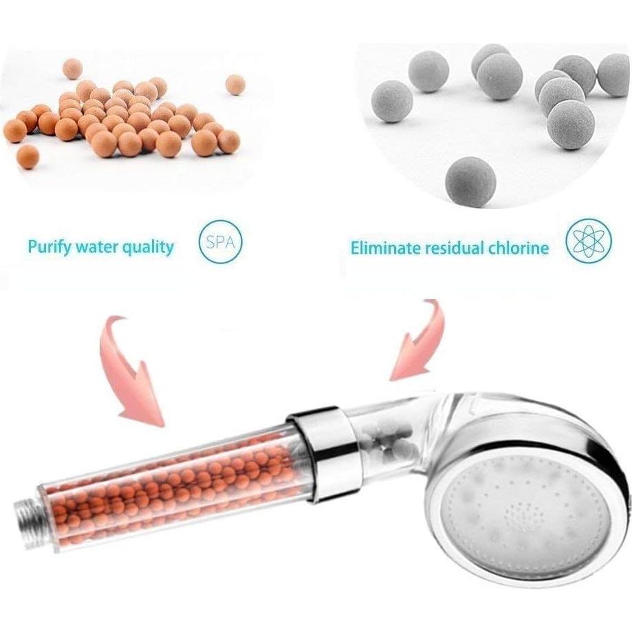 Cabezal de Ducha LED PRUGNA con Manguera 150 cm y Soporte