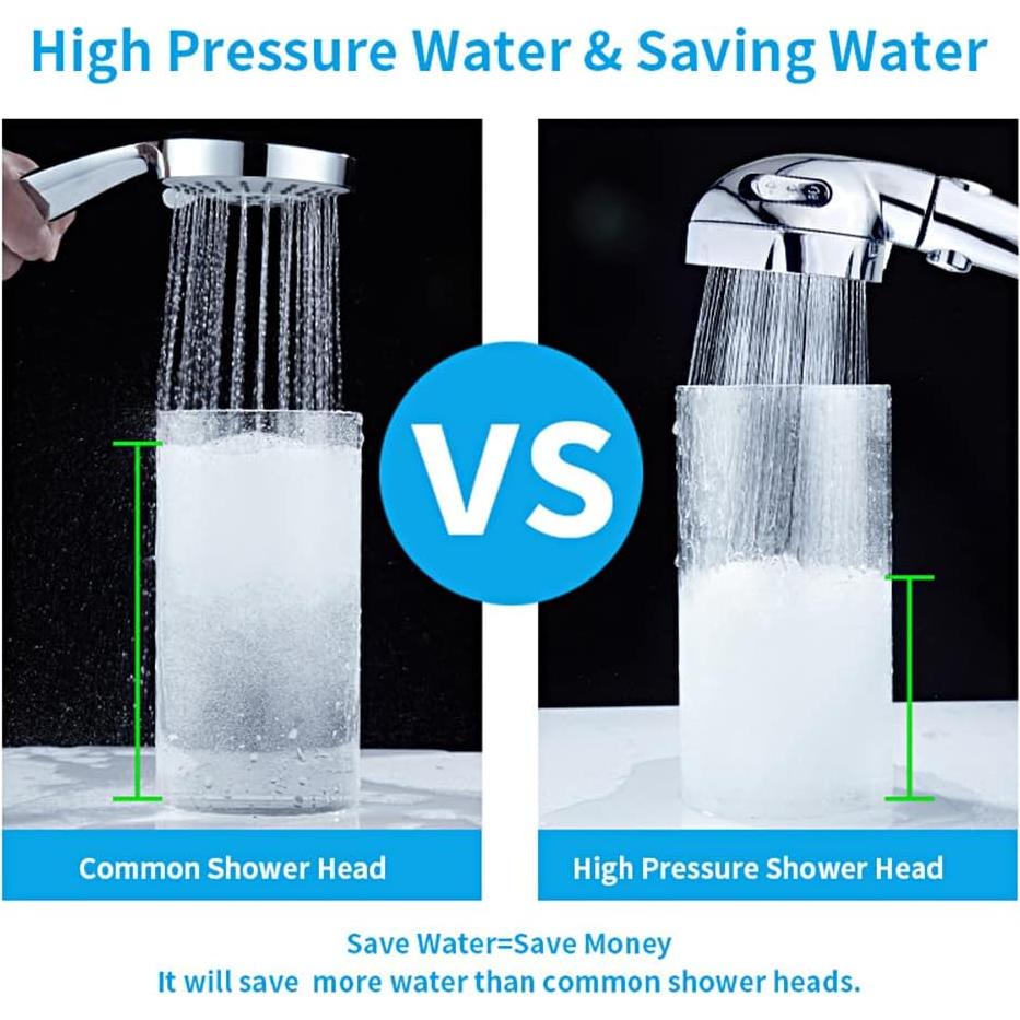 Cabezal de Ducha KAIYING Alta Presión 3 Modos Cromo