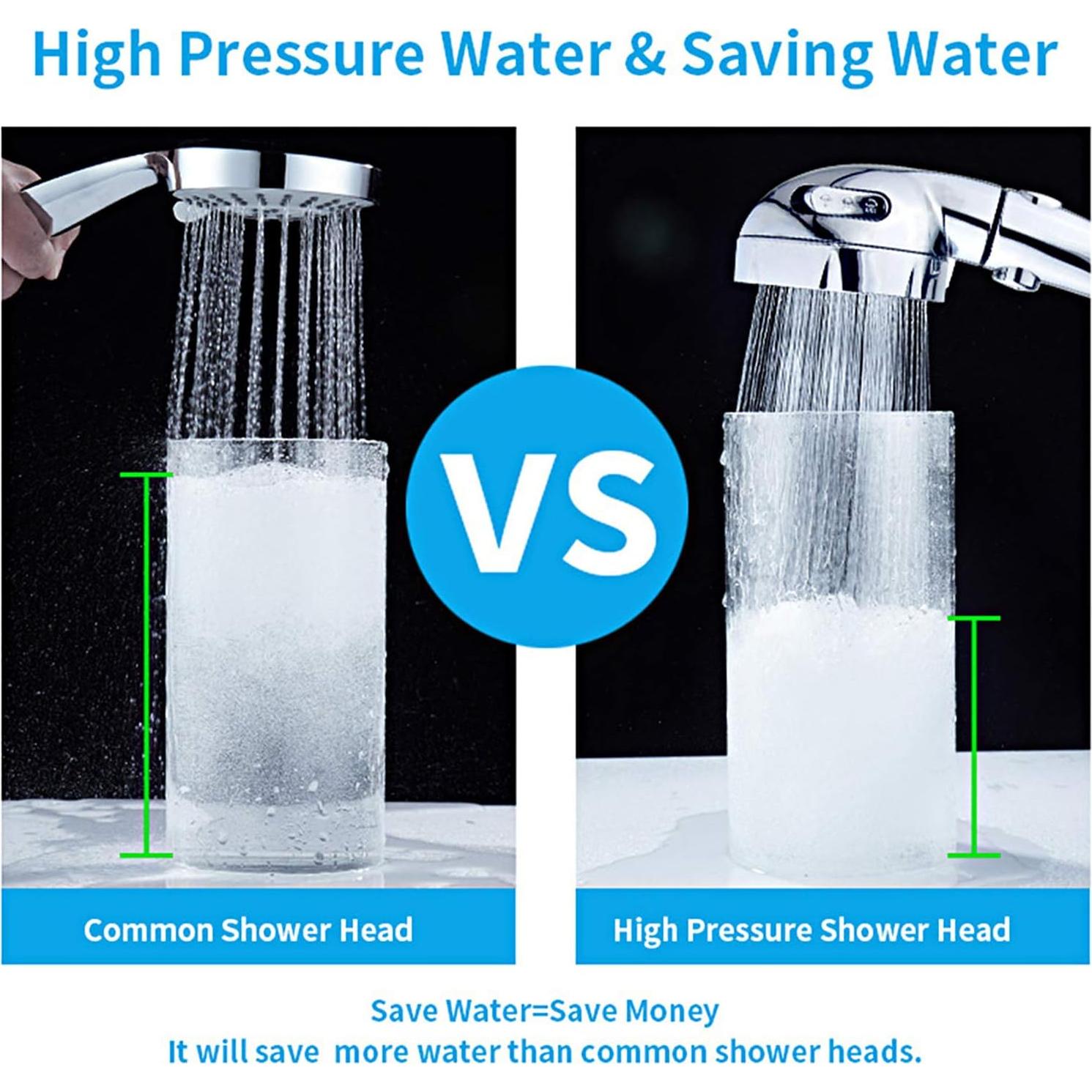 Cabezal de Ducha KAIYING Alta Presión 3 Modos Cromo