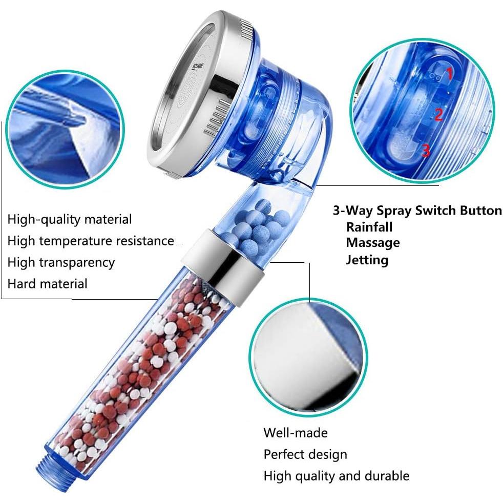 Cabezal de Ducha Nosame Alta Presión 3 Modos 6.06 LPM