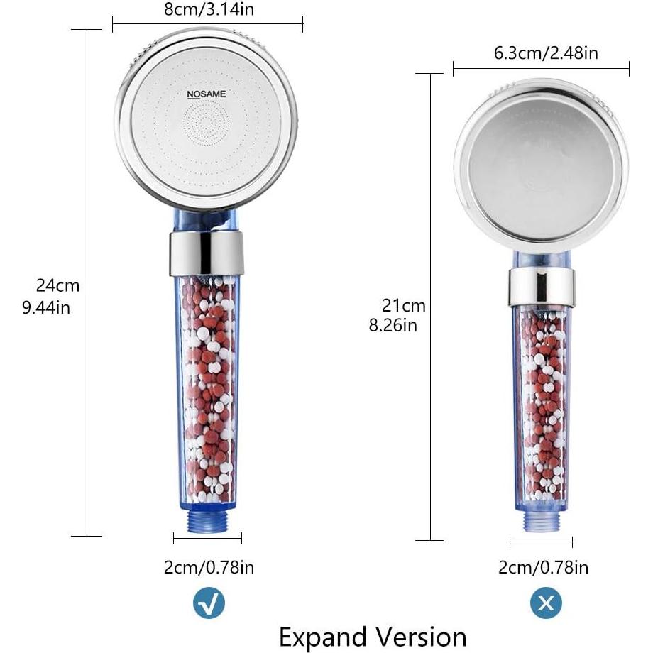 Cabezal de Ducha Nosame Alta Presión 3 Modos 6.06 LPM