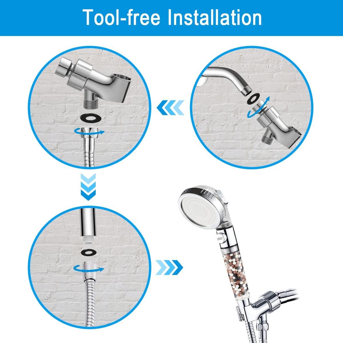 Cabezal de Ducha de Mano Vacto 8015 Alta Presión con Filtro