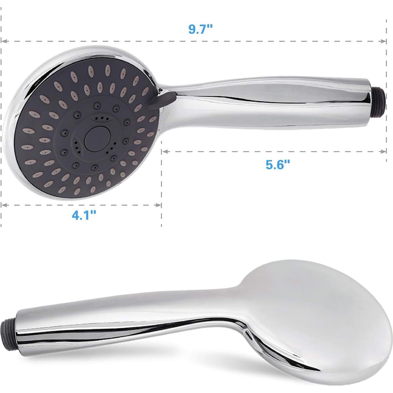 Cabezal de Ducha de Mano Briout Alta Presión 5 Modos 1.5m