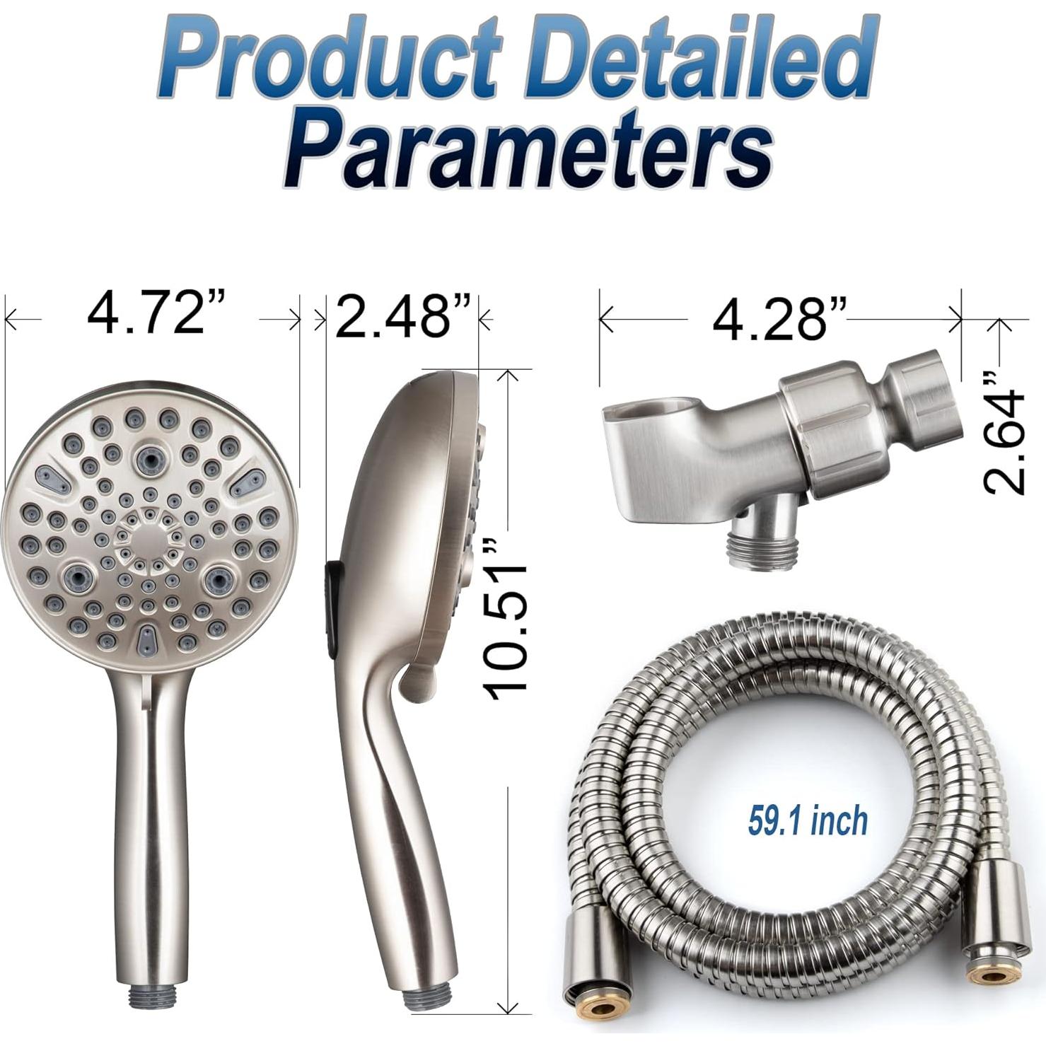 Cabezal de Ducha de Mano Egretshower 10 Modos Alta Presión