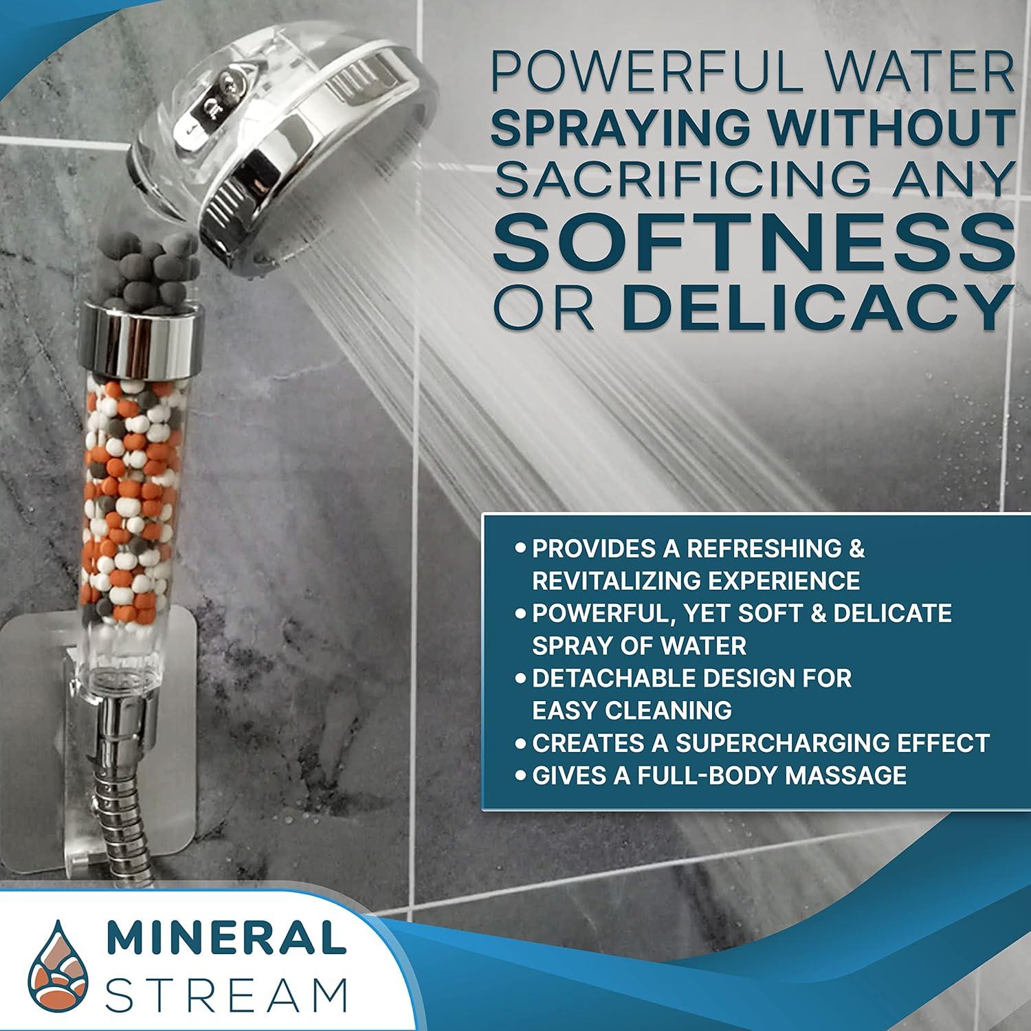 Cabezal de Ducha Iónico 2.0 MineralStream - Alta Presión y Ahorro de Agua