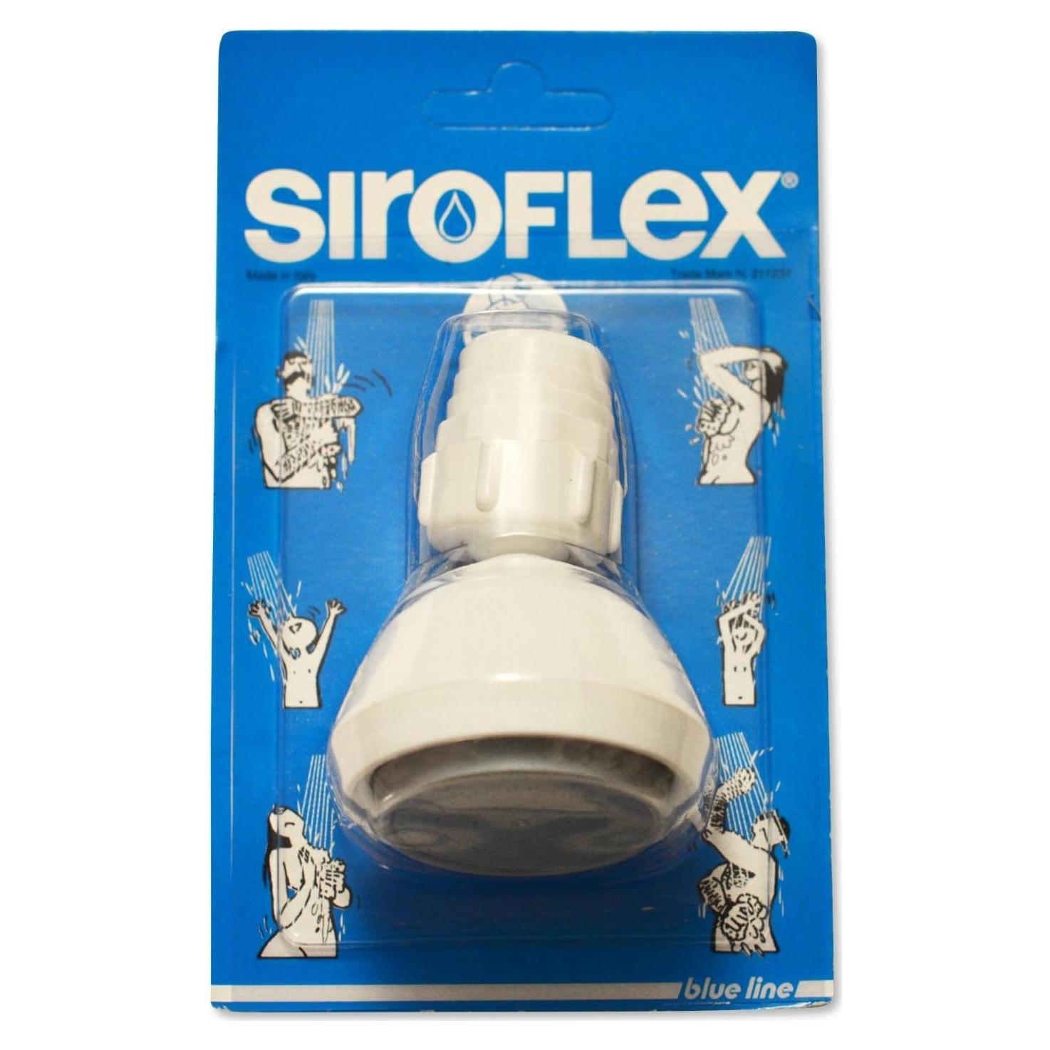 Cabezal de Ducha Siroflex Italia 7.62cm Redondo Blanco