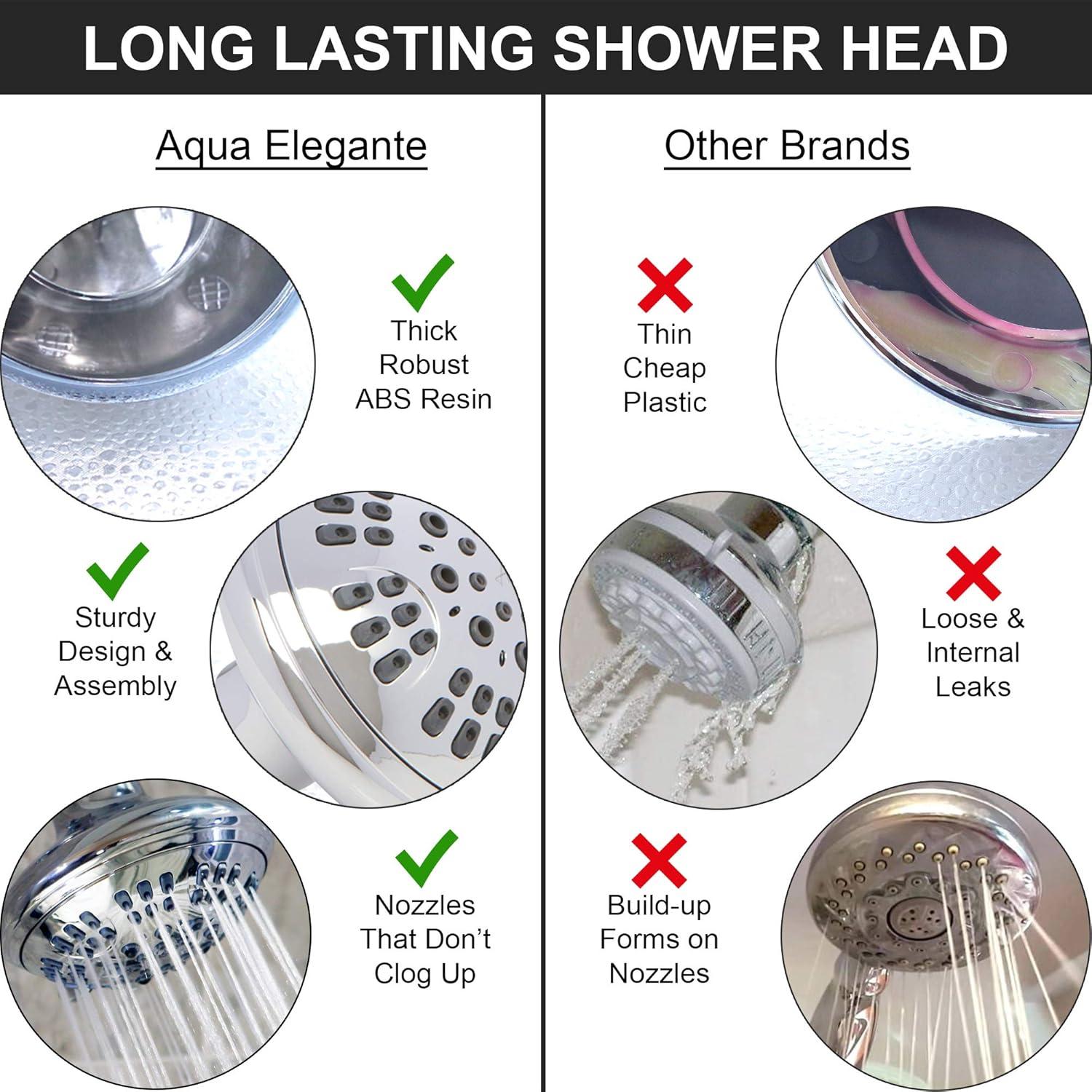 Cabezal de Ducha de Lujo Aqua Elegante Cromo 6 Funciones 9.5 L/min