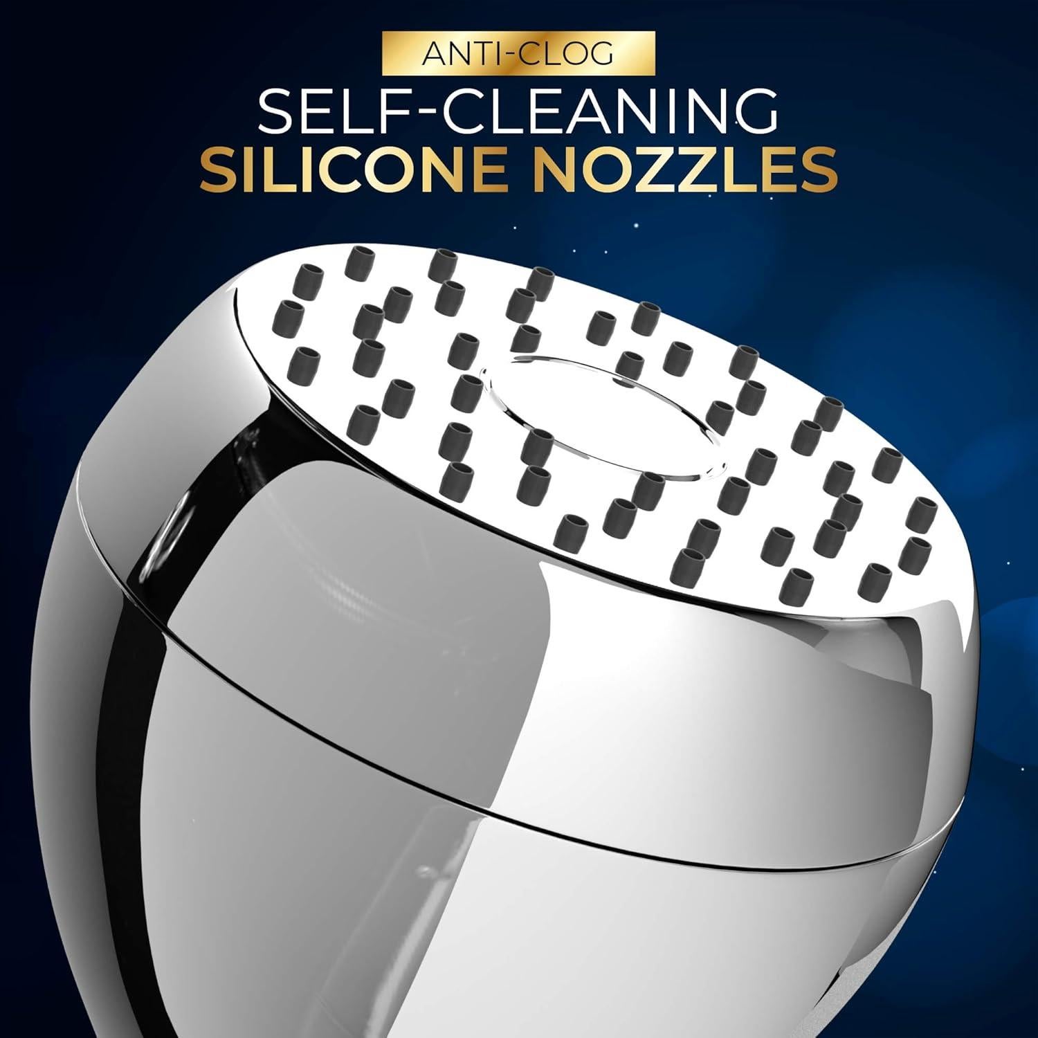 Cabezal de Ducha Alta Presión Heatsistence Cromo 9.5 LPM