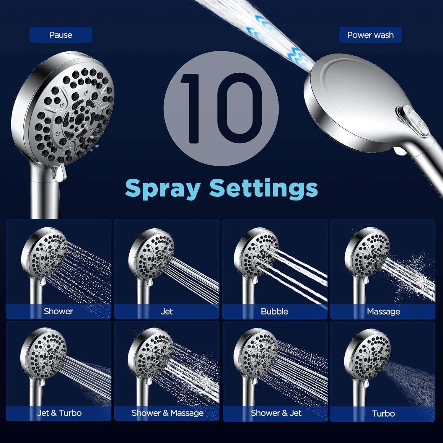 Cabezal de Ducha de Mano JOMOO con Filtro y Manguera 180 cm