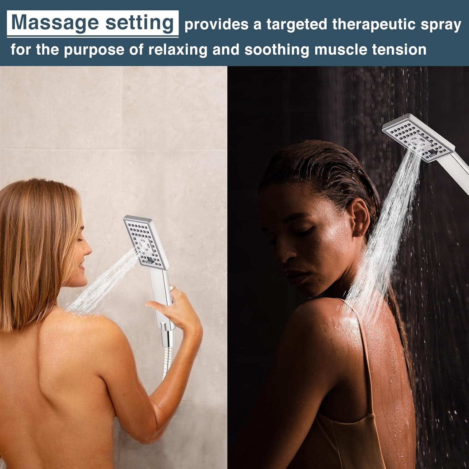 Cabezal de Ducha de Mano BRIGHT SHOWERS Alta Presión 3 Modos