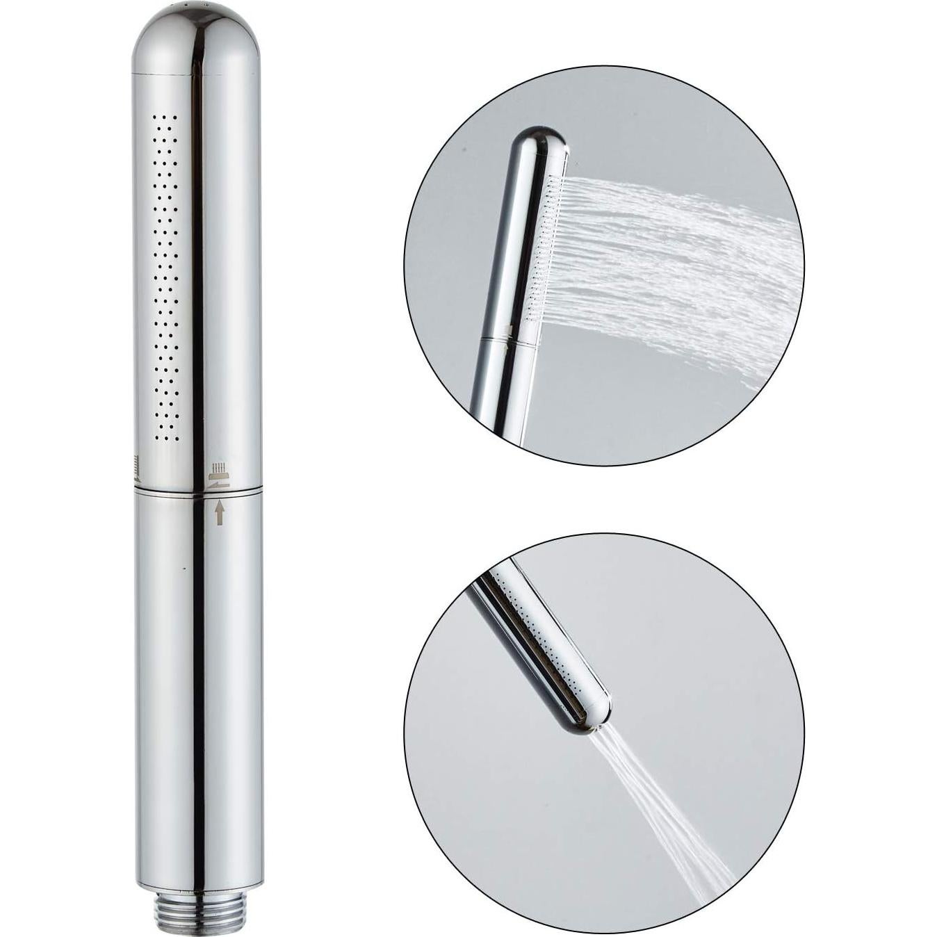 Cabezal de Ducha de Mano AAdct Cromo Redondo Alta Presión