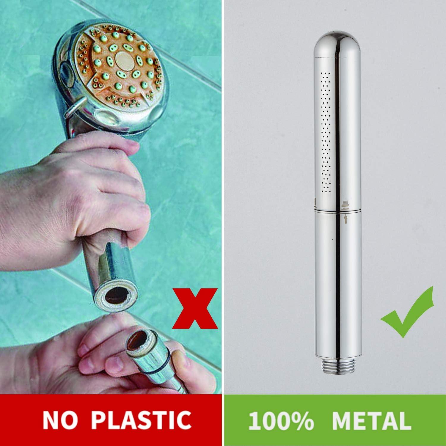 Cabezal de Ducha de Mano AAdct Cromo Redondo Alta Presión