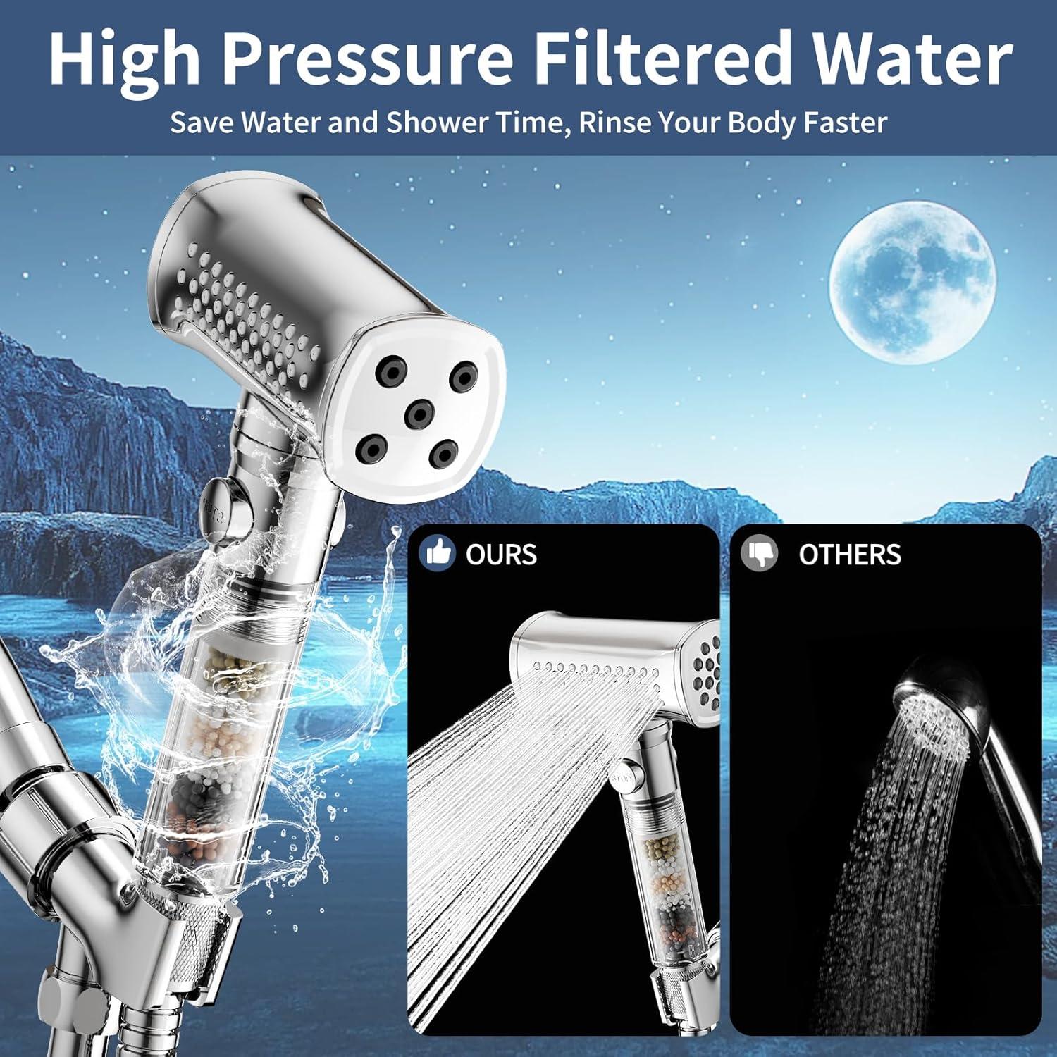 Cabezal de Ducha KAIYING Alta Presión 4 Modos Filtrado Cromo