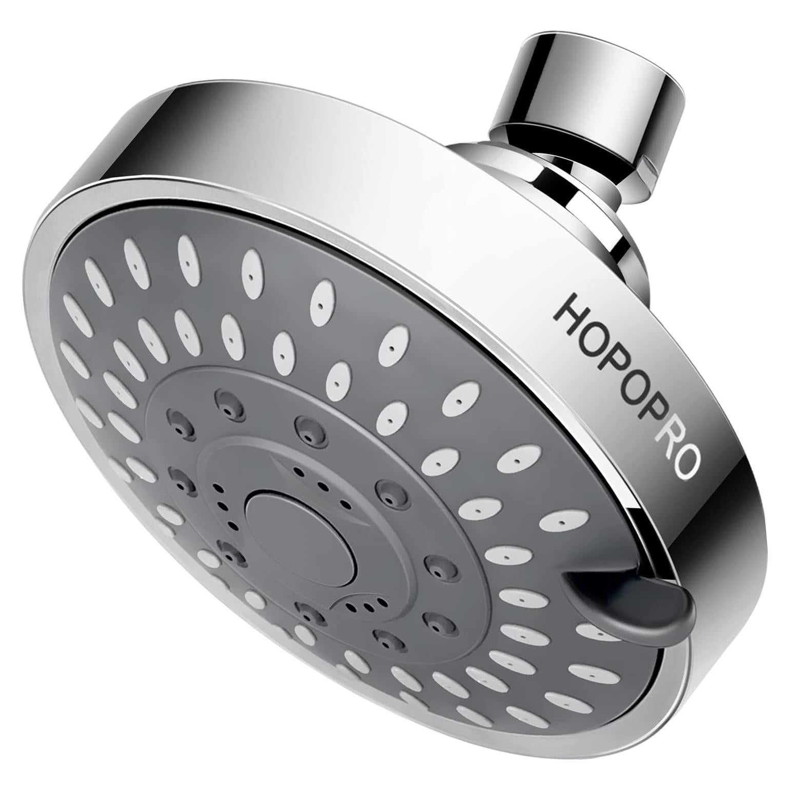 Cabezal de Ducha HOPOPRO Alta Presión 4.1" 5 Modos Cromo