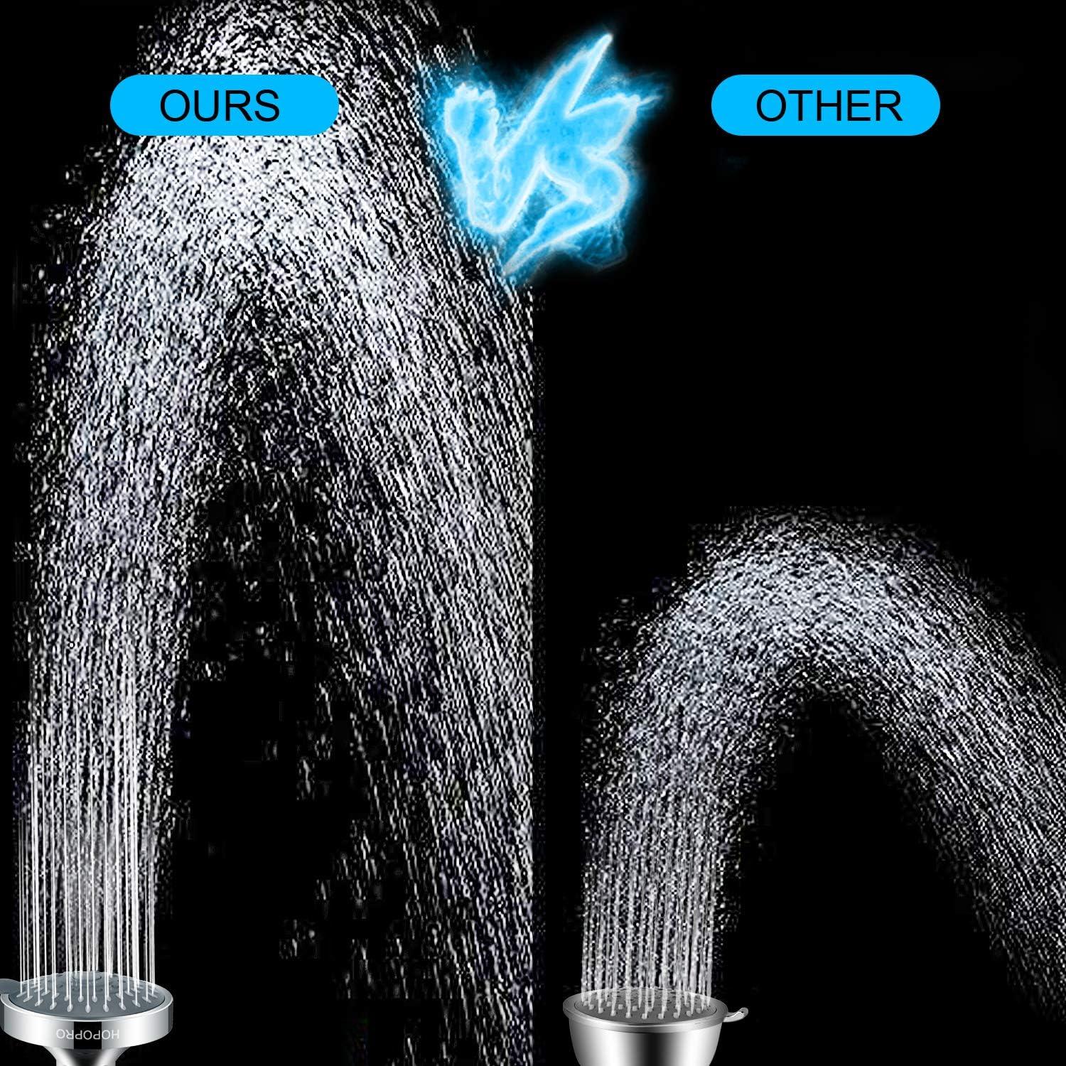 Cabezal de Ducha HOPOPRO Alta Presión 4.1" 5 Modos Cromo