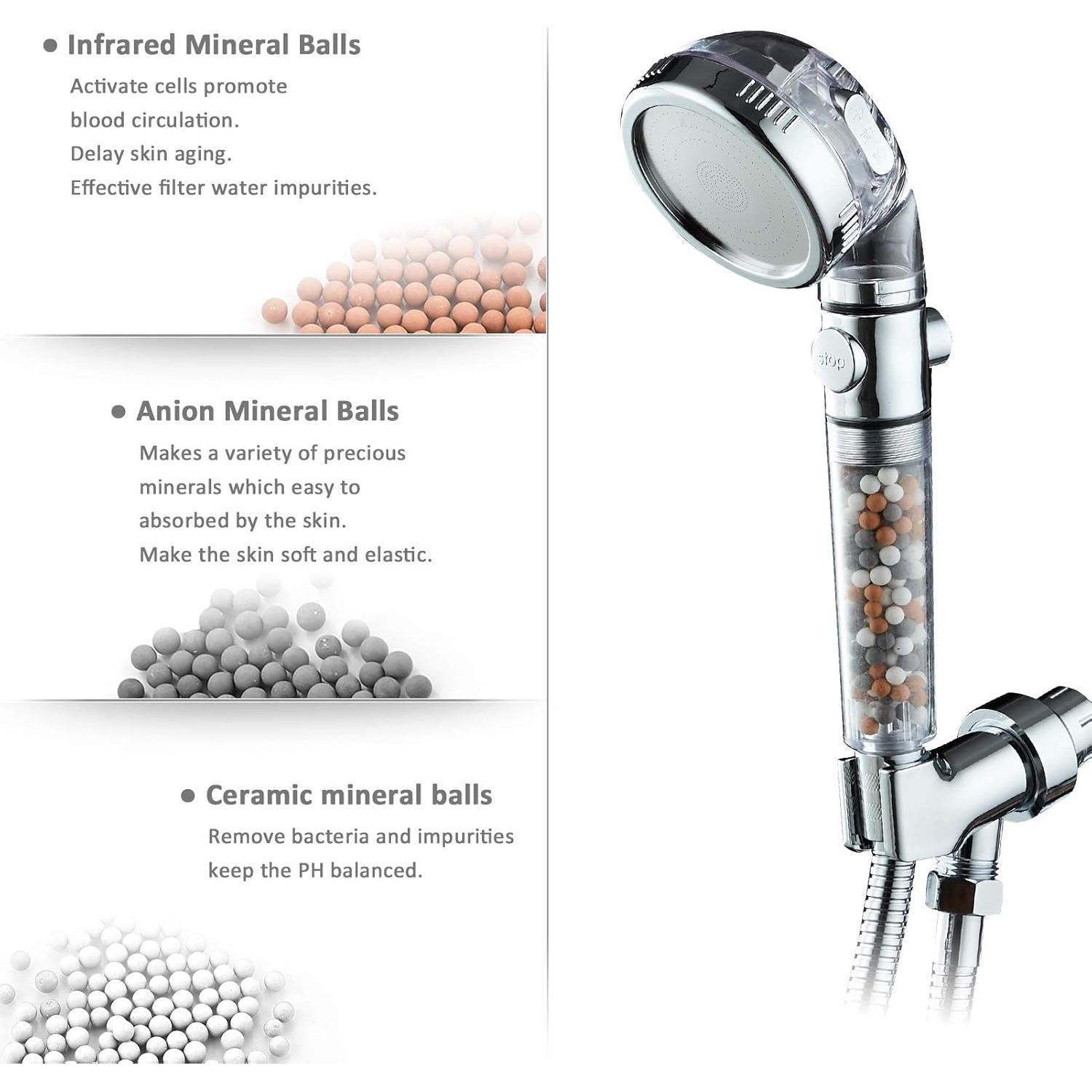 Cabezal de Ducha Filtrado KAIREY KR912 - Alta Presión 3 Modos