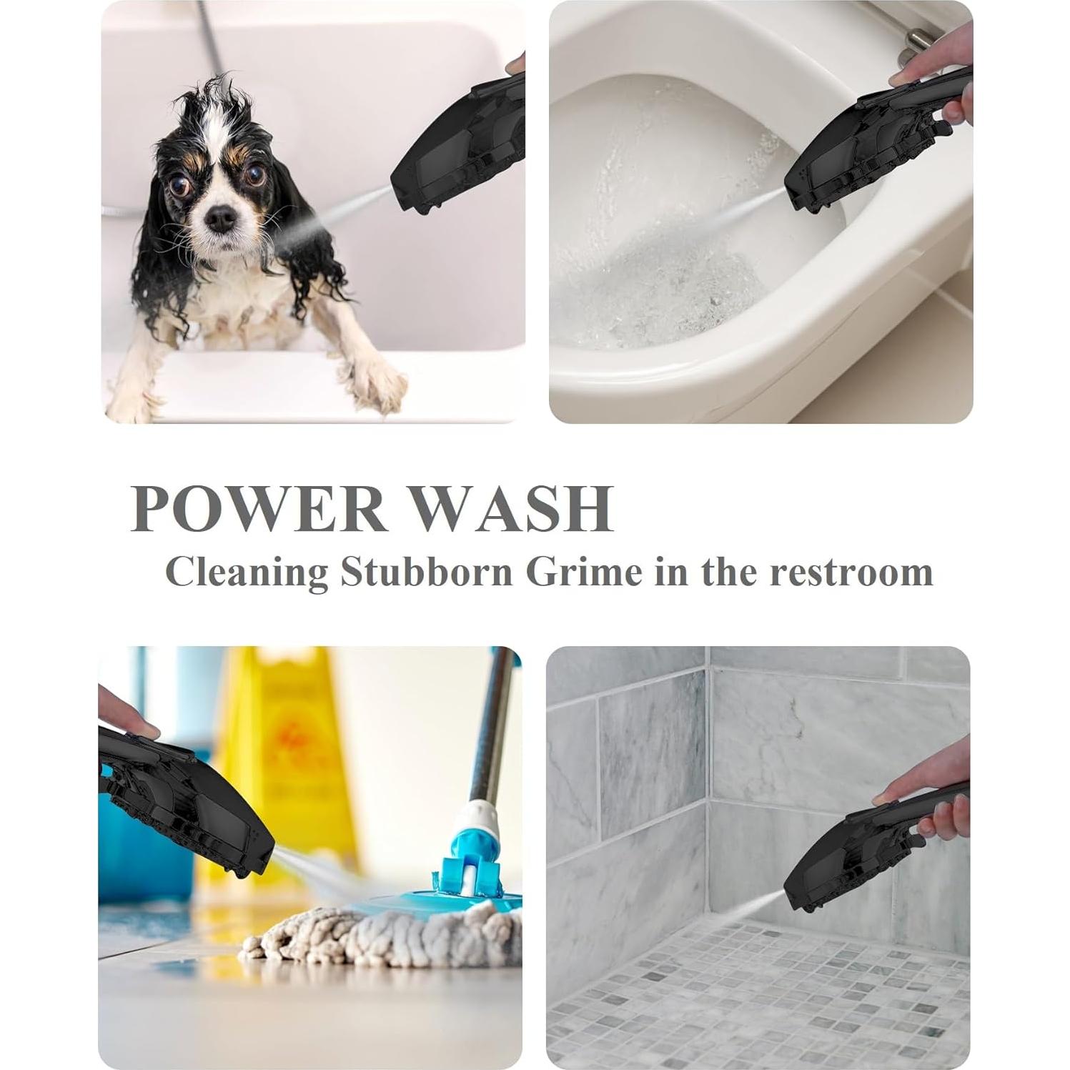 Cabezal de Ducha Diiwet Negro Mate 7 Modos 2.5 GPM con Manguera