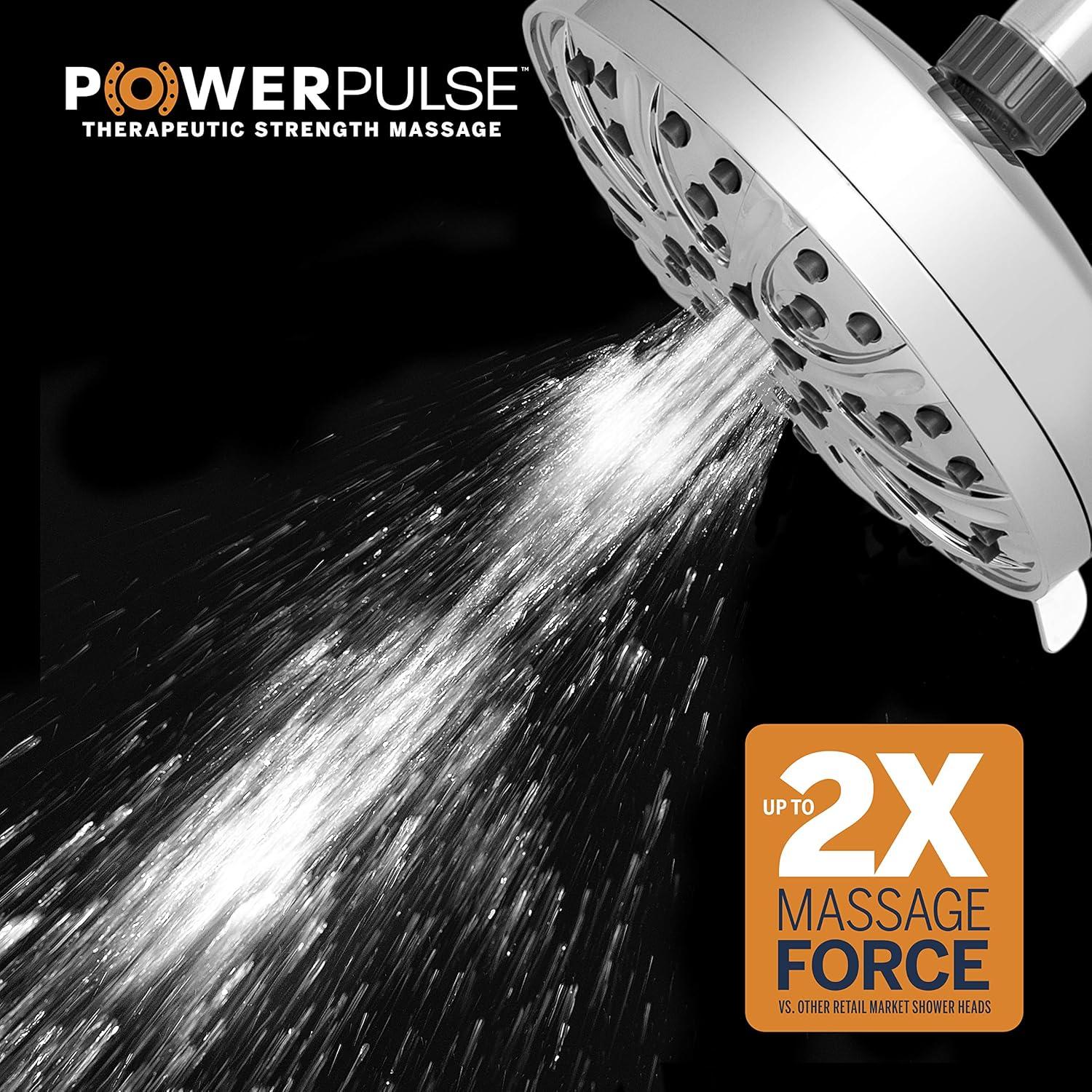 Cabezal de Ducha de Lluvia Waterpik XMT-633E Cromo 6 Modos