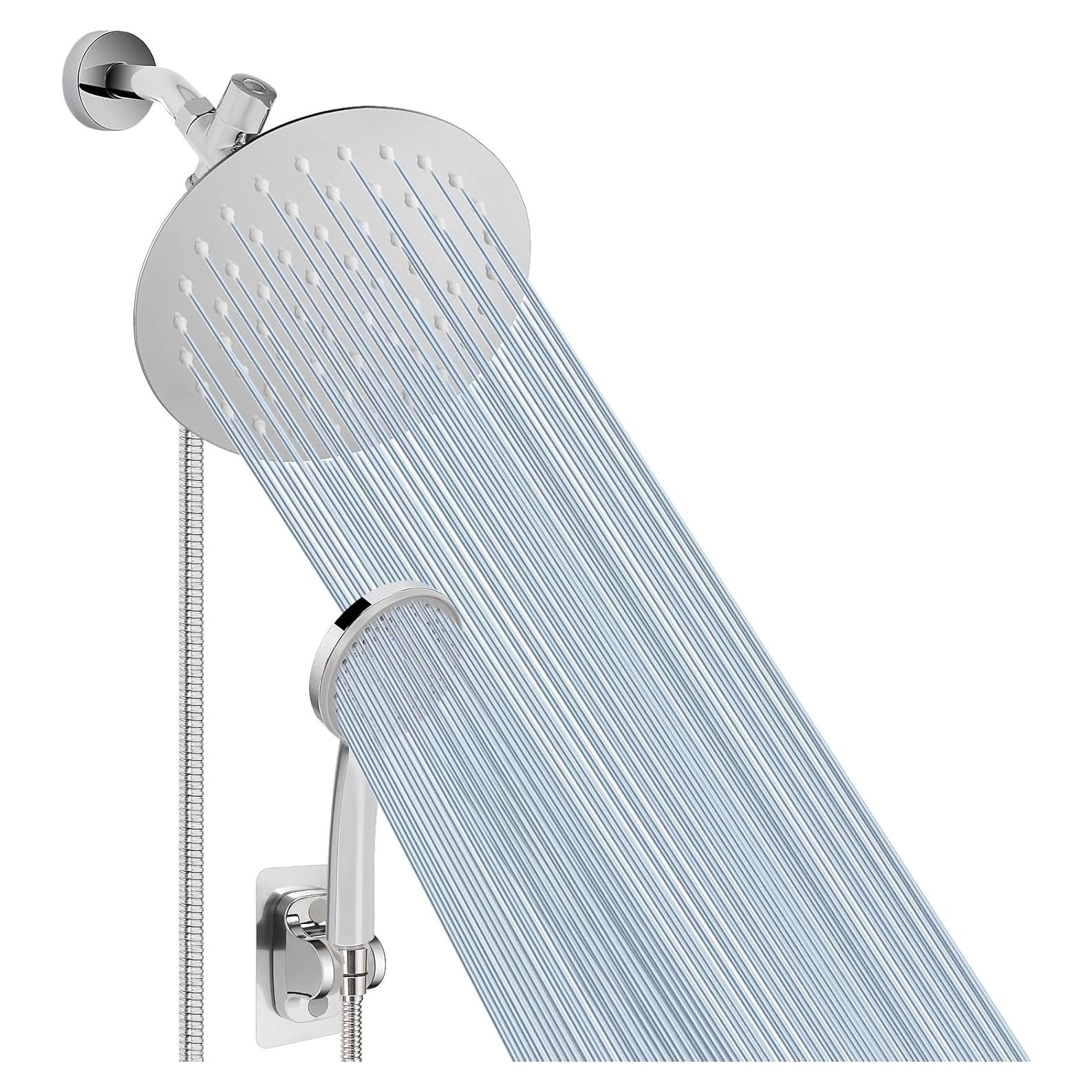 Cabezal de Ducha NearMoon 8" Acero Inoxidable Cromo 5 Modos