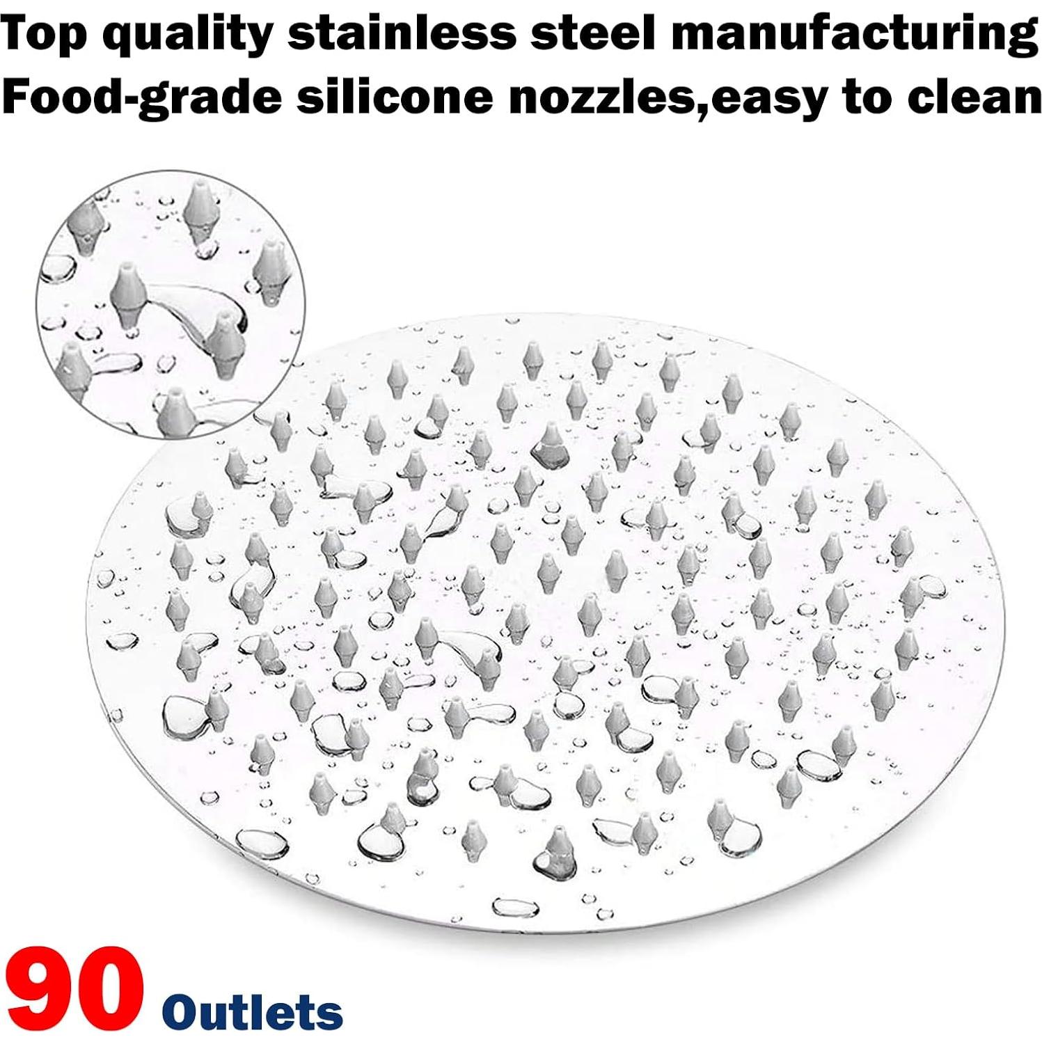 Cabezal de Ducha NearMoon 8" Acero Inoxidable Cromo 5 Modos