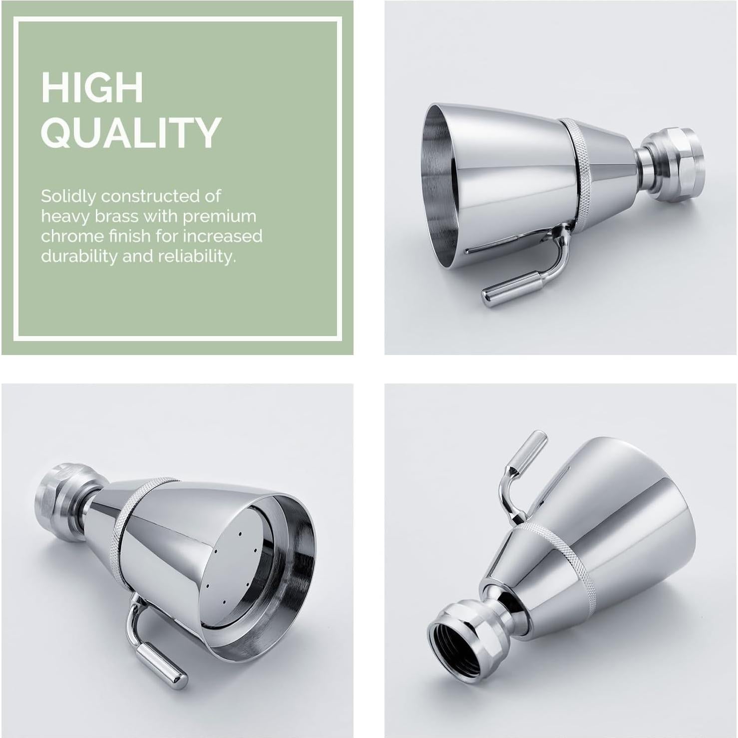 Cabezal de Ducha Angle Simple Cromo Ajustable 9.46 L/min