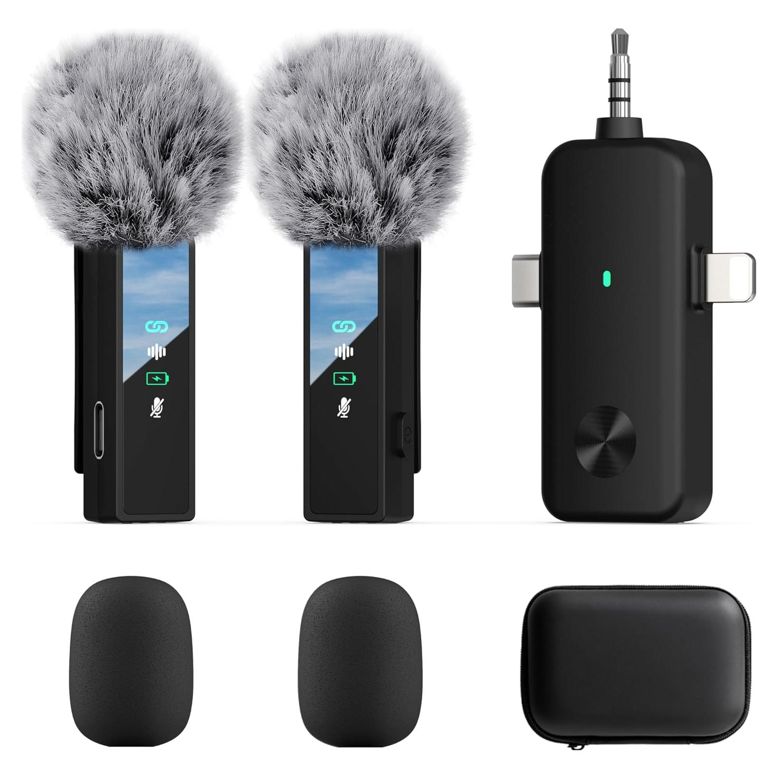 Micrófono Lavalier Inalámbrico BILIWAL J5 3 en 1 USB-C