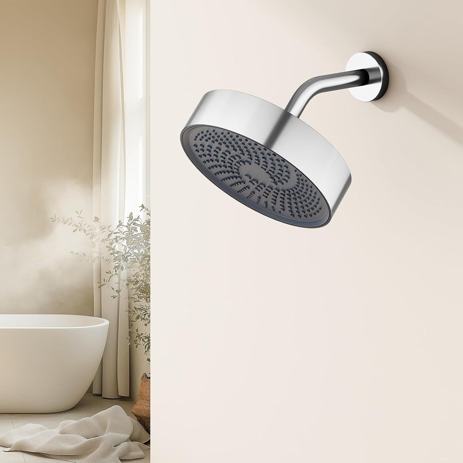 Cabezal de Ducha Alta Presión AULEEND 20 cm Cromo Ajustable