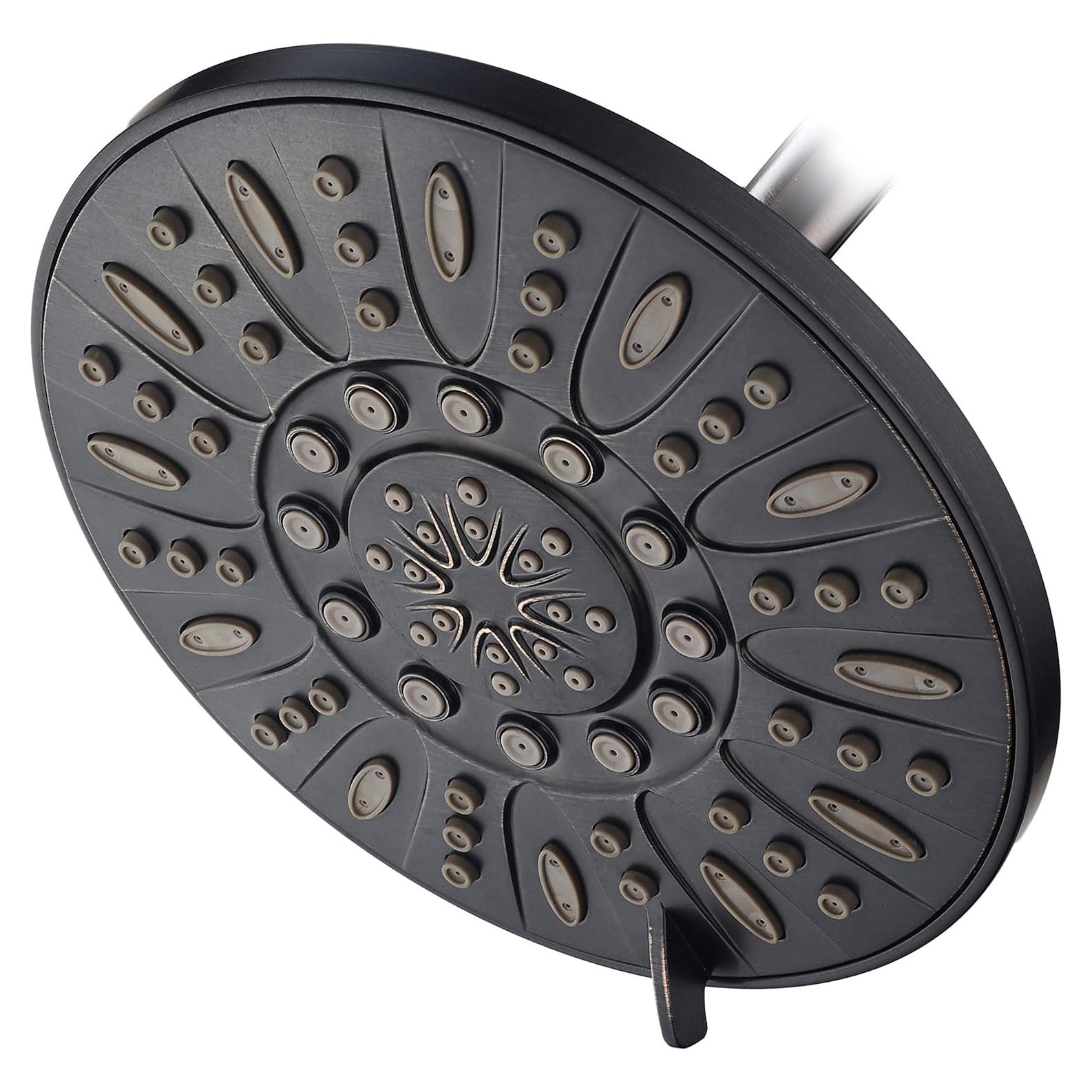 Cabezal de Ducha de Lluvia AquaDance 7" Bronce Aceitado 6 Modos