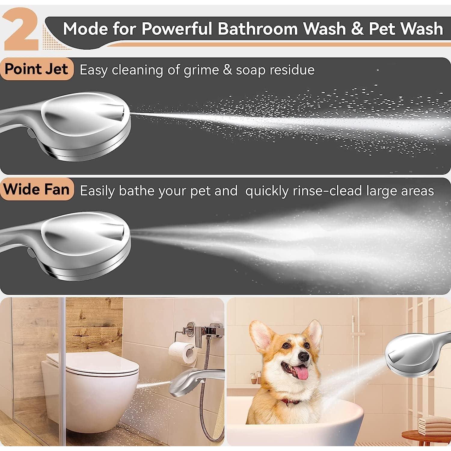 Filtered Shower Head, 15 Stage Handheld Shower Head Filter for Hard Water, 10 Modes High Pressure Shower Head with 60" Hose and Bracket, Remove Chlorine and Harmful Substance