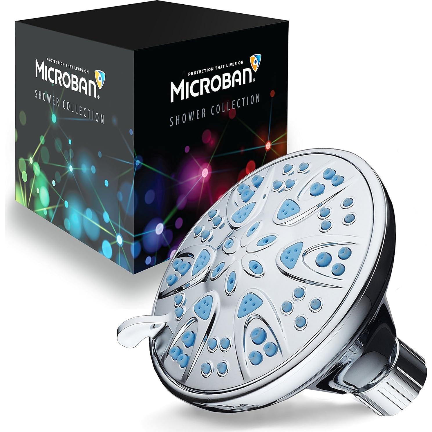 Cabezal de Ducha AquaDance 5504 4" Antimicrobiano 6 Configuraciones