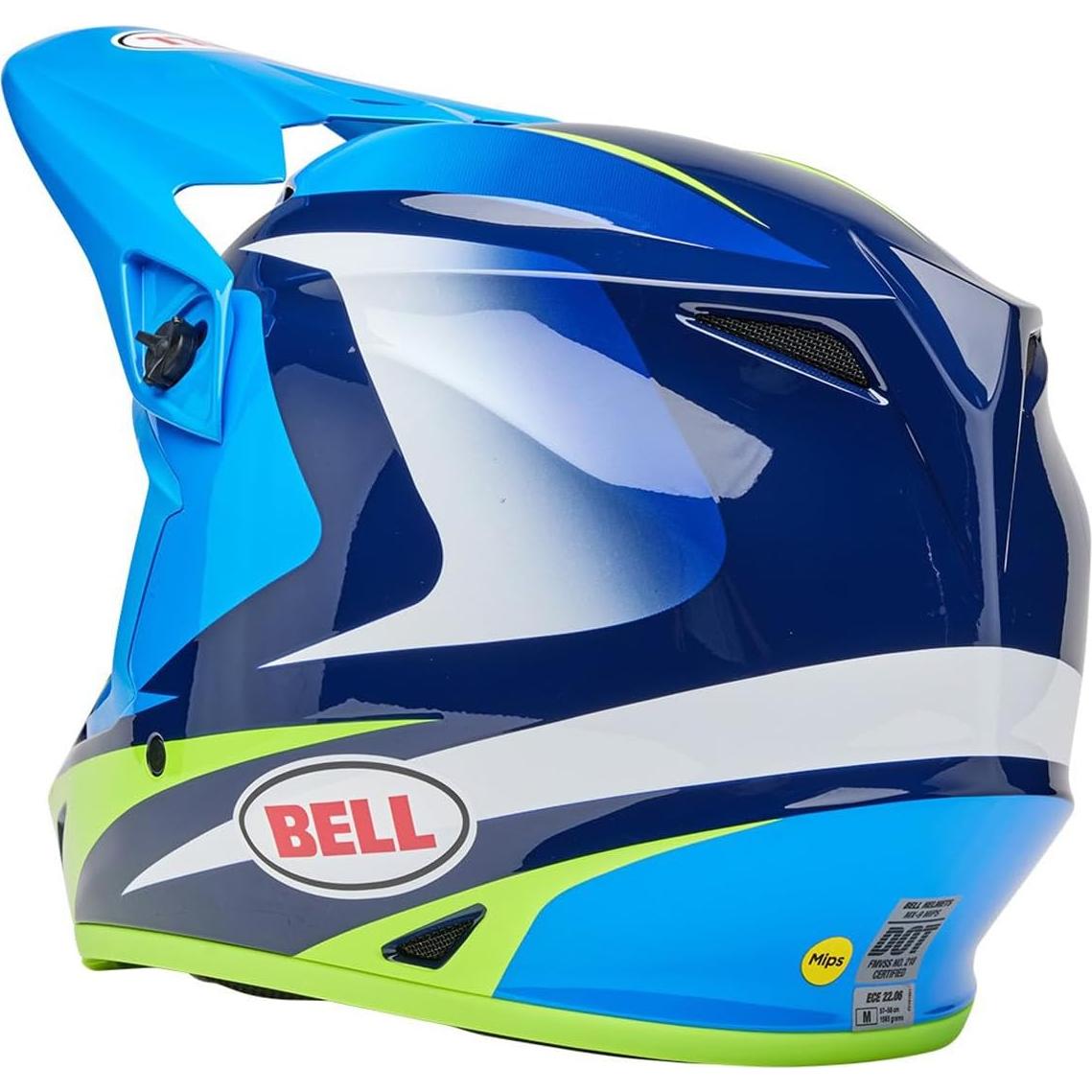 Casco de Motocross BELL MX-9 MIPS XX-Large Azul Amarillo