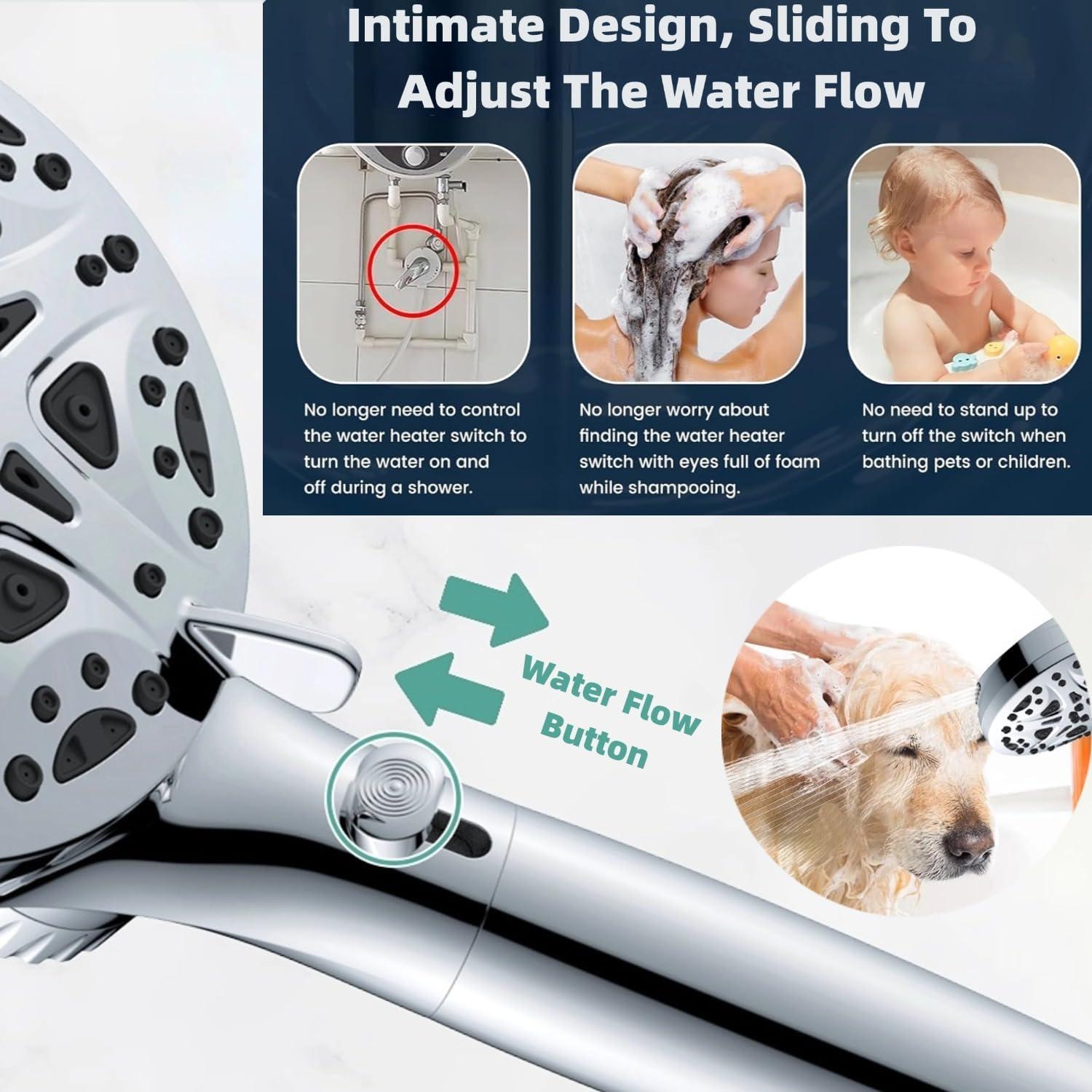 Cabezal de Ducha Filtrado Evoifun 10 Configuraciones 182.88 cm