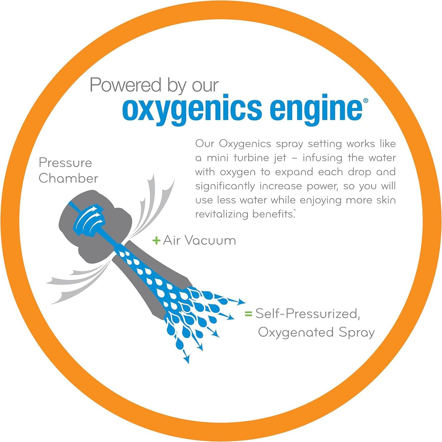 Cabezal de Ducha Fijo Oxygenics SkinCare Cromo 1.5 GPM