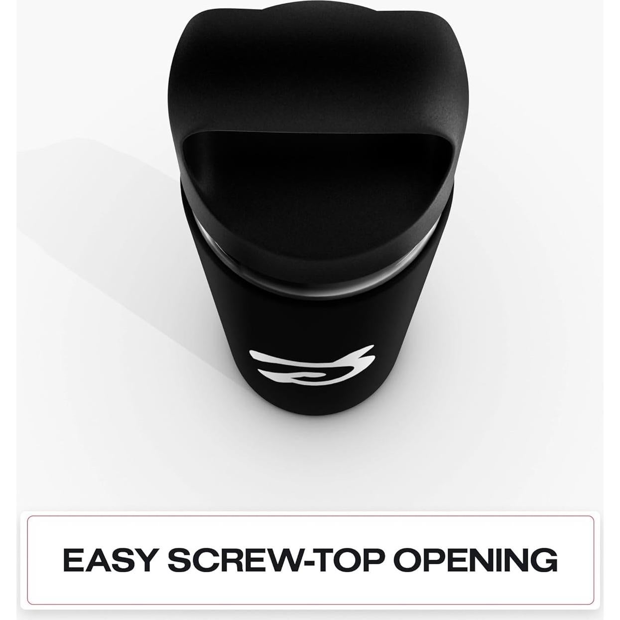 Botella de Agua de Vidrio Peloton 0.47 L con Manga Antideslizante