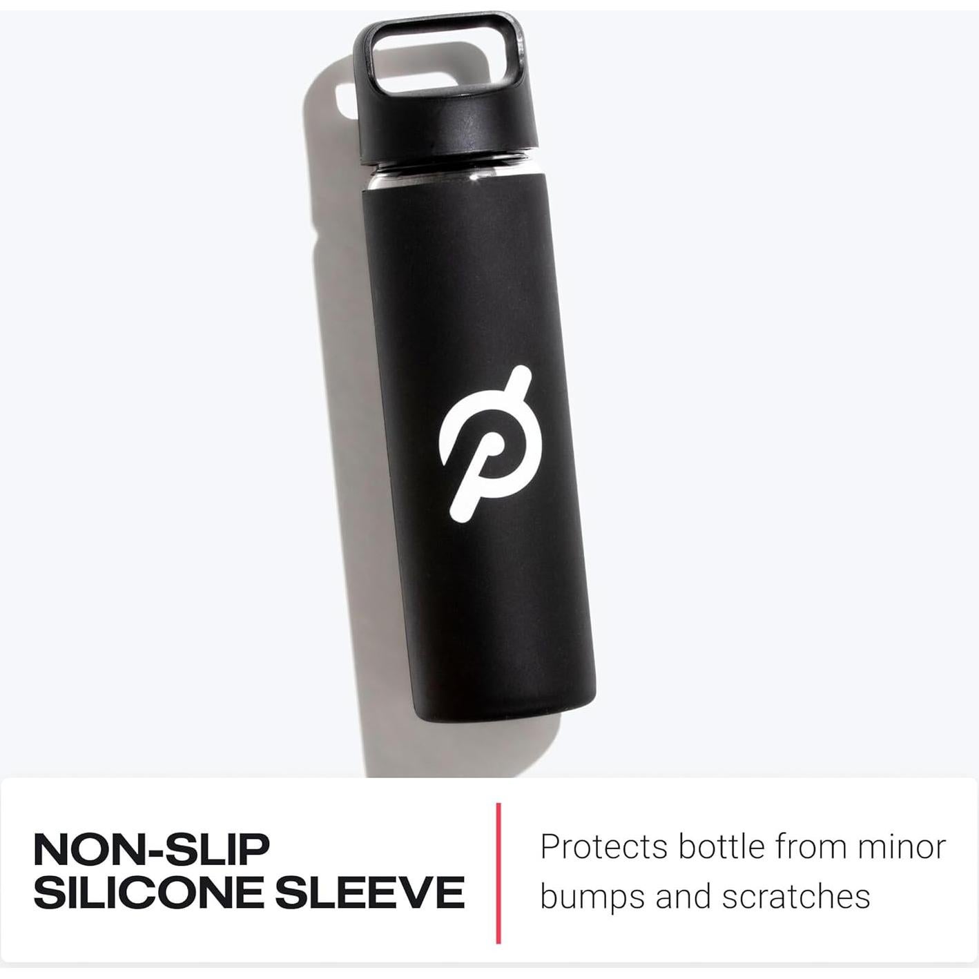 Botella de Agua de Vidrio Peloton 0.47 L con Manga Antideslizante