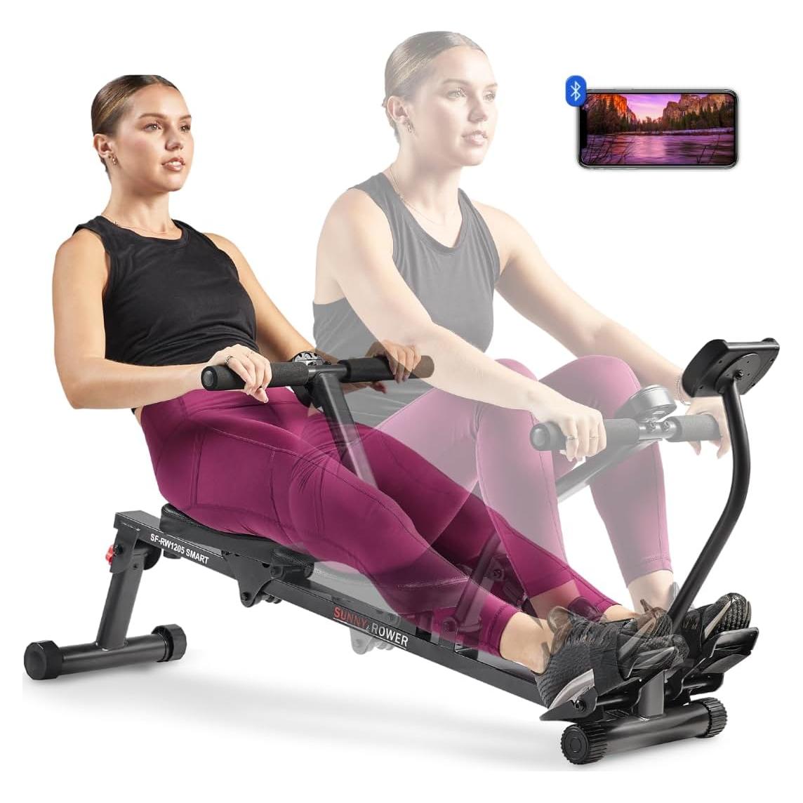 Máquina de Remo Compacta Sunny Health & Fitness SF-RW1205SMART