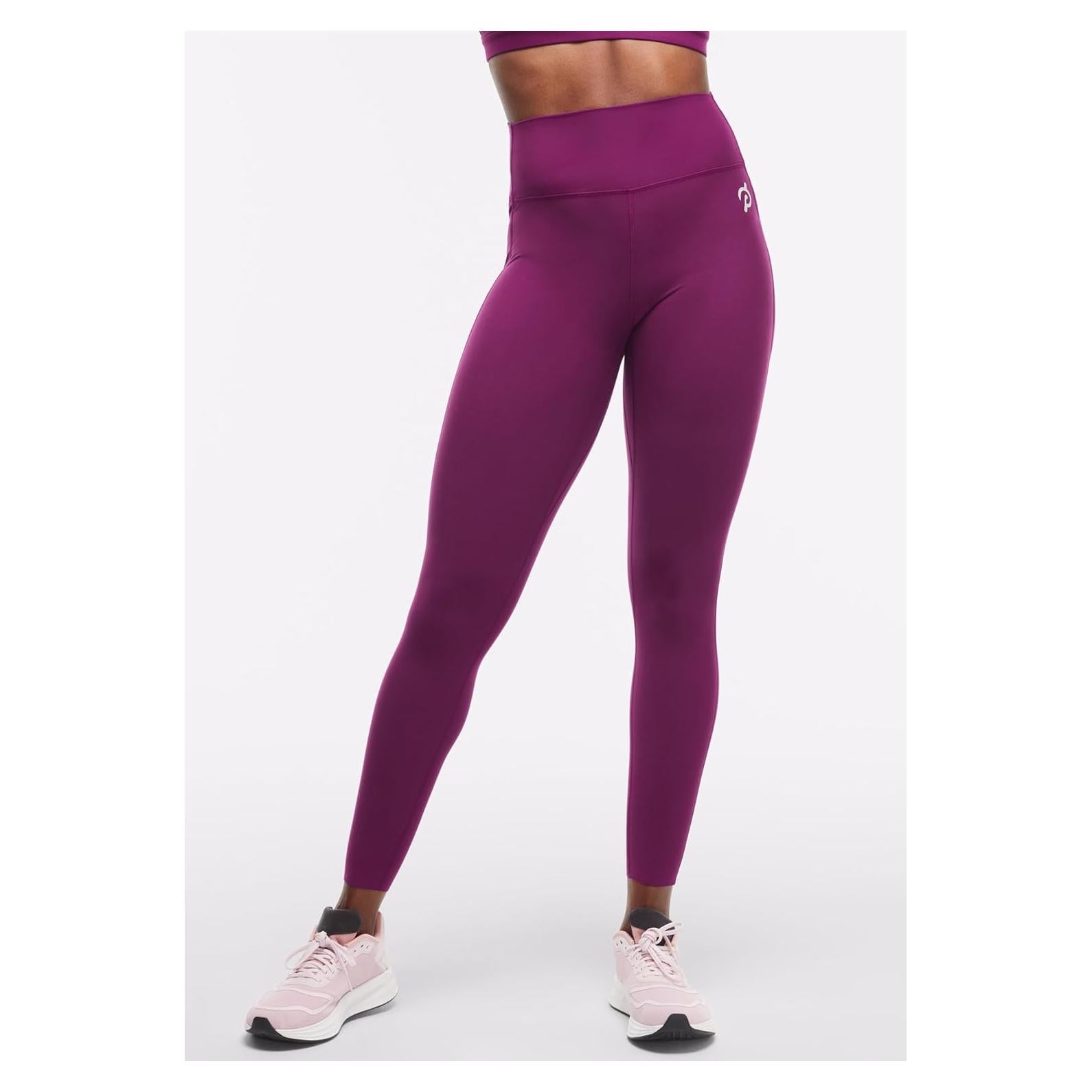 Leggings de Cintura Alta con Bolsillo Peloton Mujer Ciruela