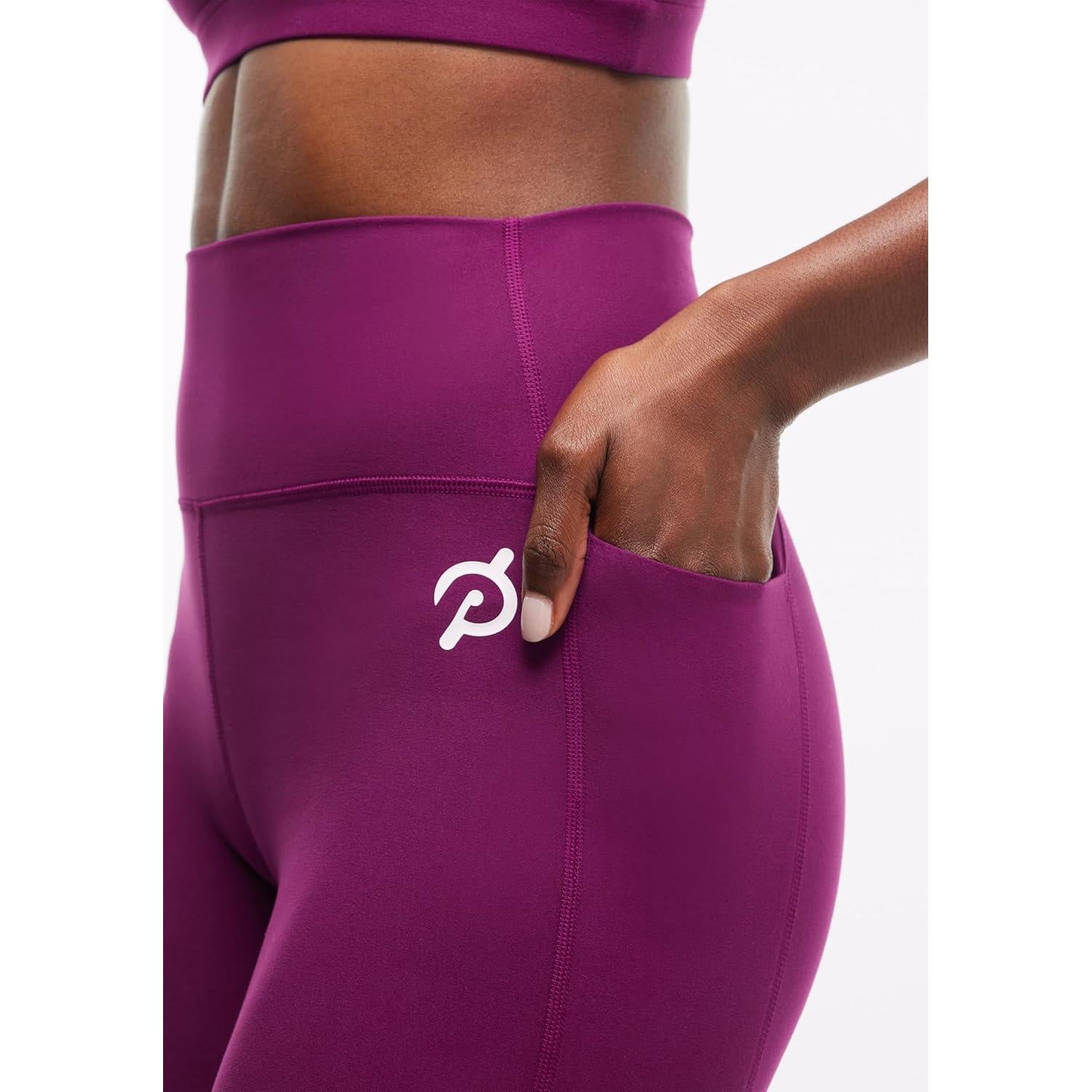 Leggings de Cintura Alta con Bolsillo Peloton Mujer Ciruela