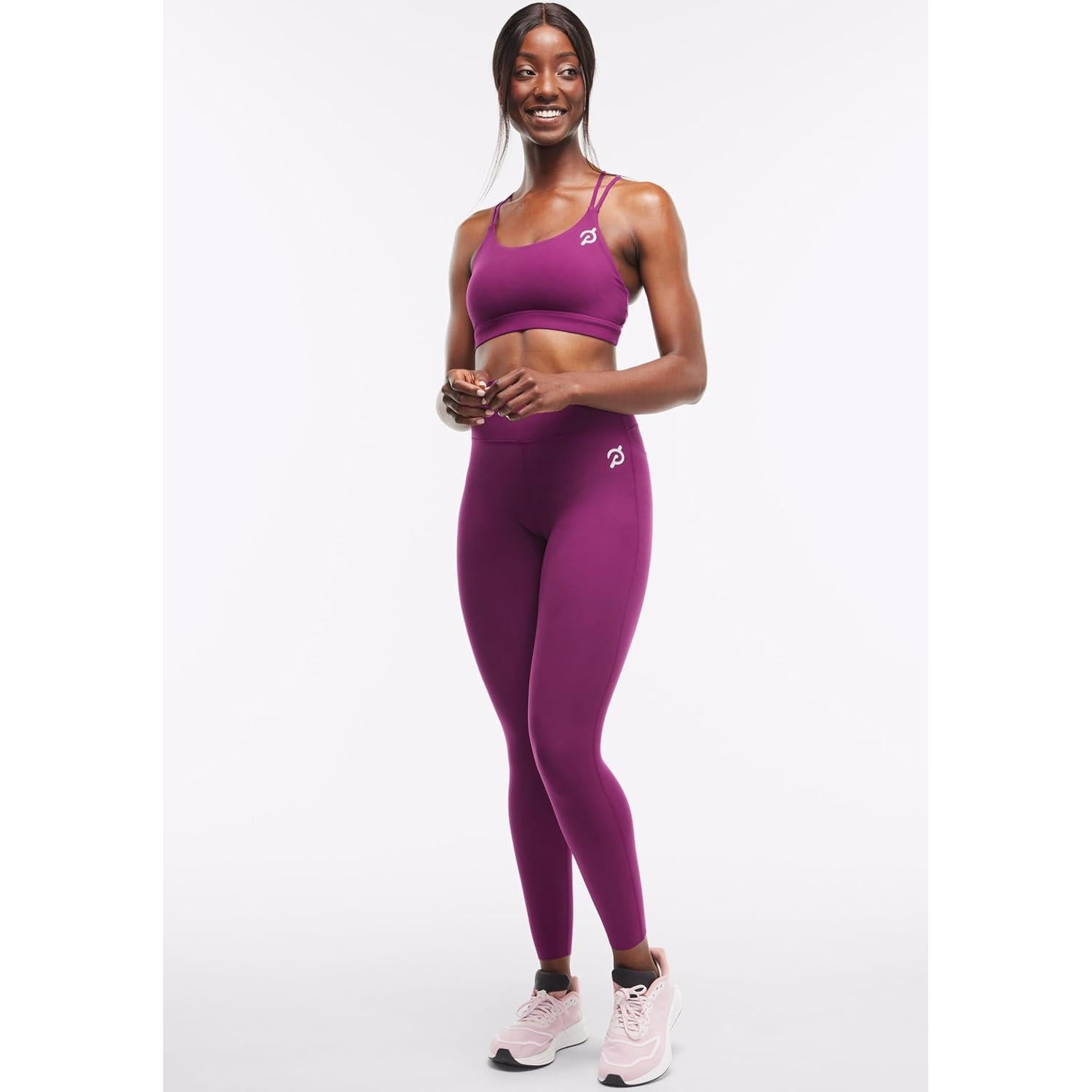 Leggings de Cintura Alta con Bolsillo Peloton Mujer Ciruela