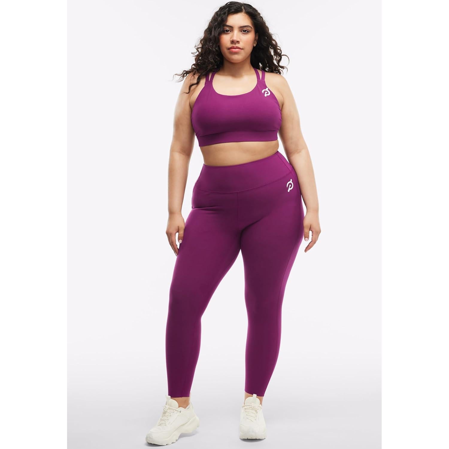 Leggings de Cintura Alta con Bolsillo Peloton Mujer Ciruela