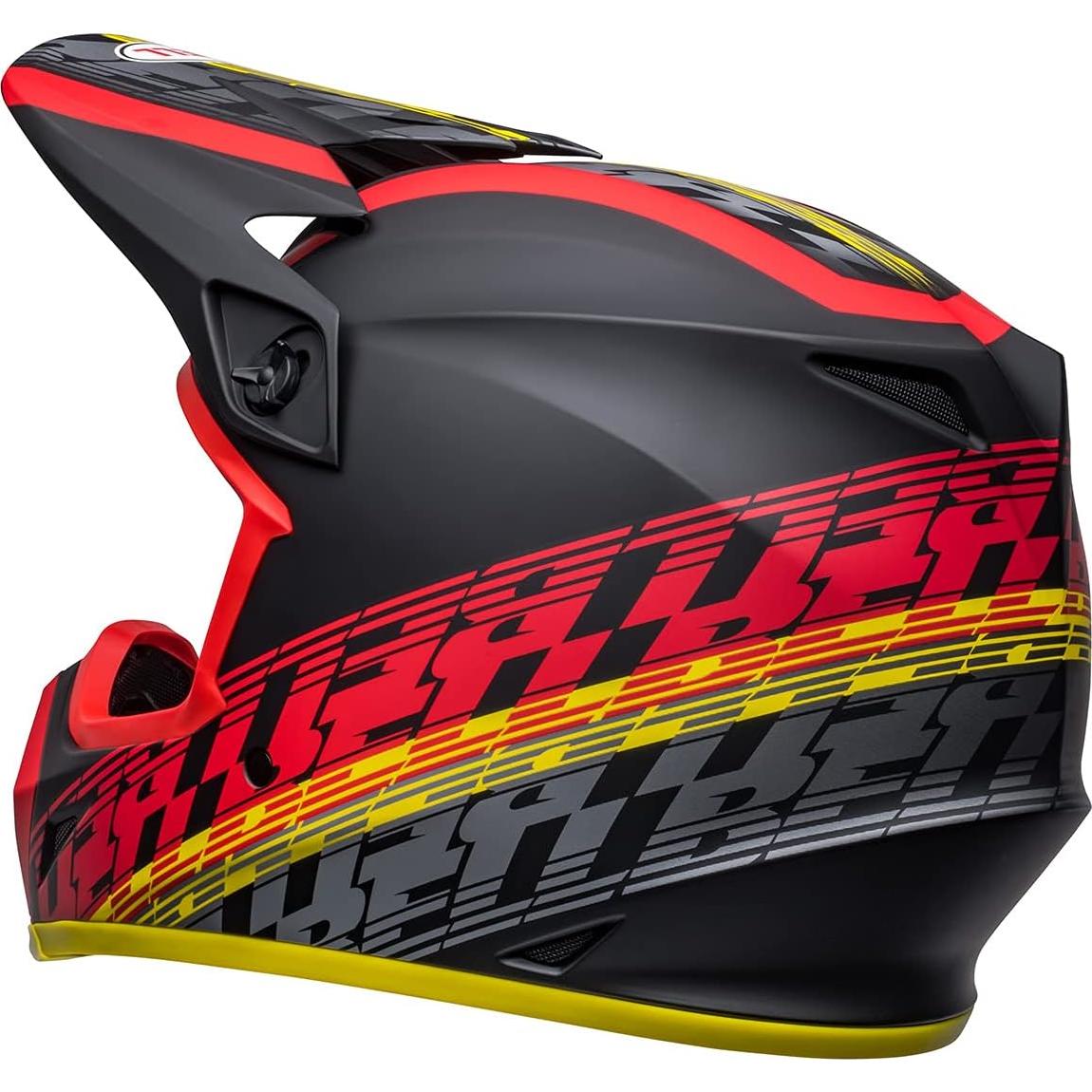 Casco BELL MX-9 MIPS Motocross Negro Mate Rojo Mediano