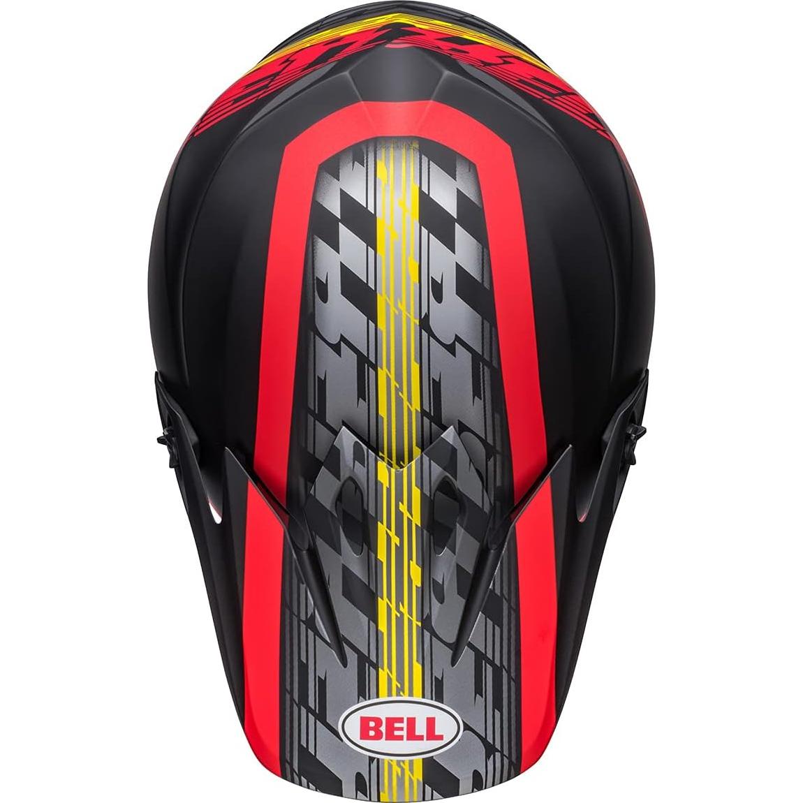 Casco BELL MX-9 MIPS Motocross Negro Mate Rojo Mediano