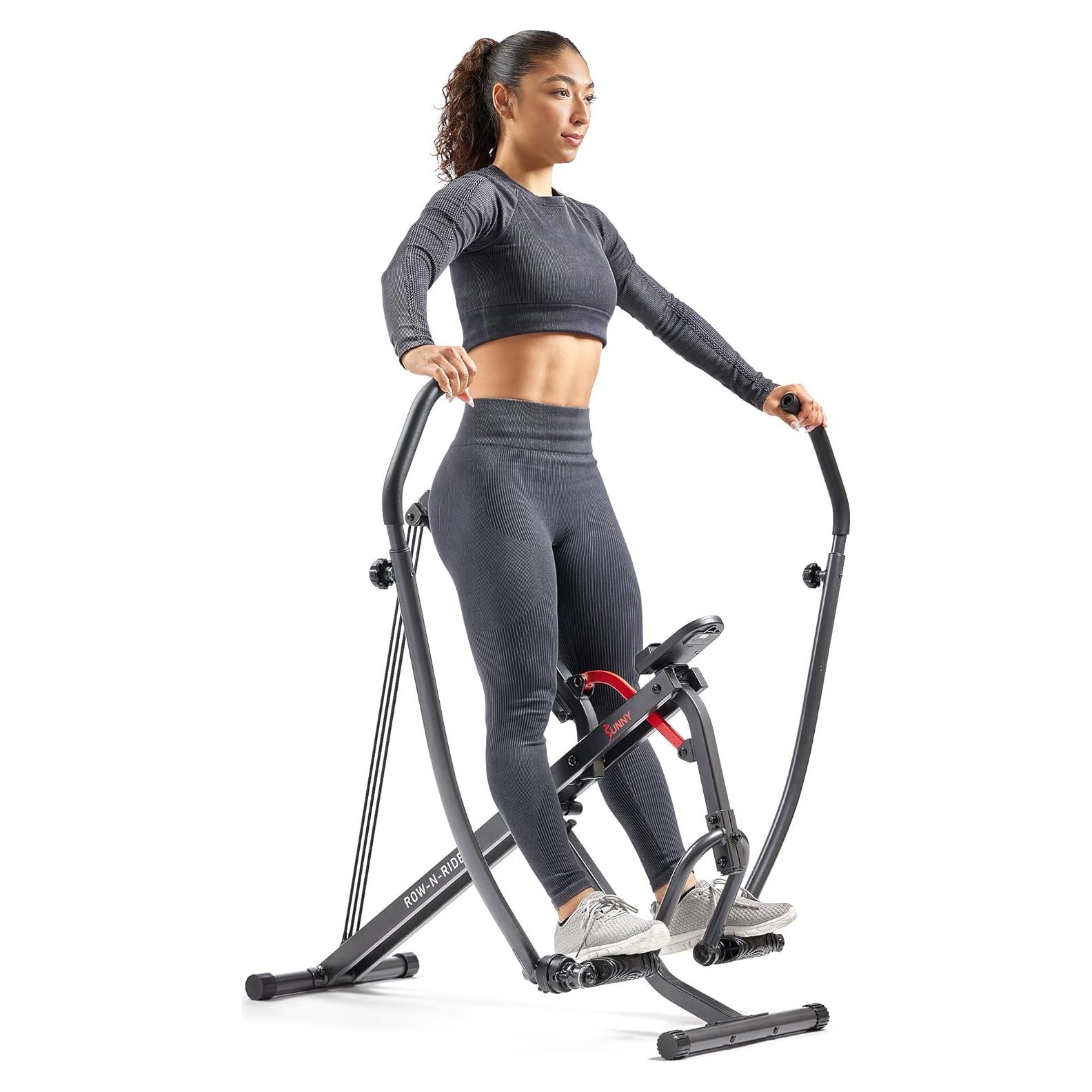 Máquina de Remo Compacta Sunny Health & Fitness Row n Ride