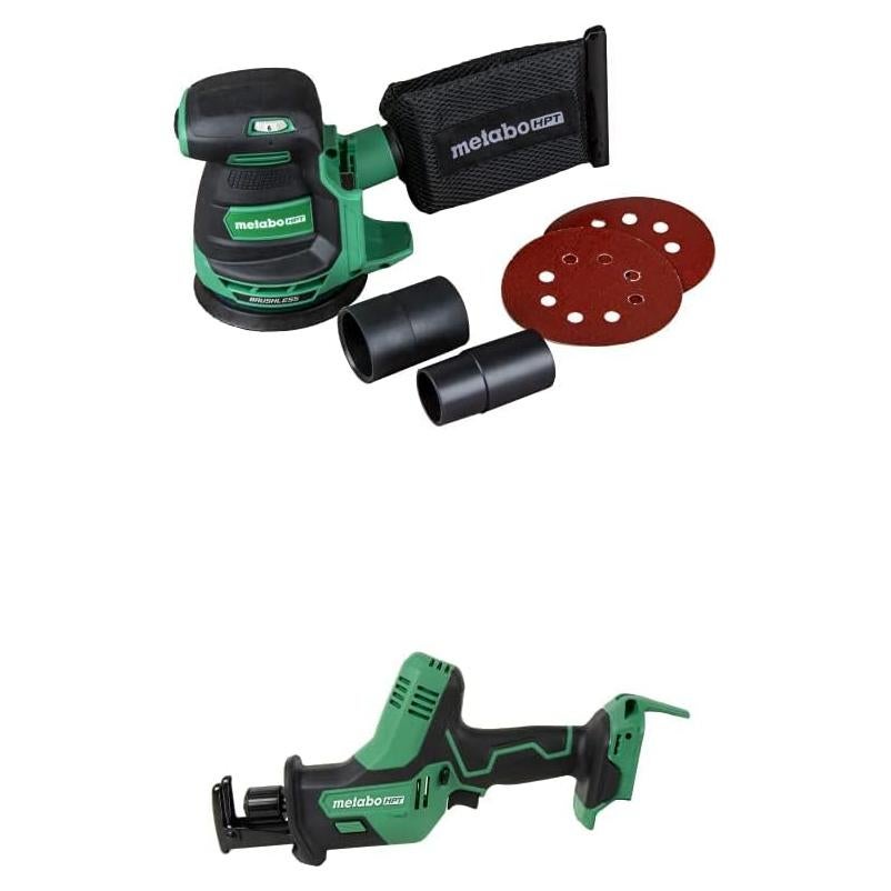 Lijadora Orbital Inalámbrica Metabo HPT 18V 5" + Sierra Recíproca