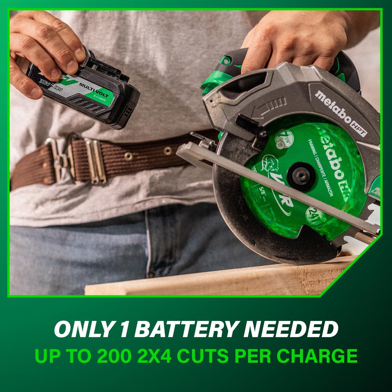 Sierra Circular Inalámbrica Metabo HPT 18V 7-1/4" Alto Torque