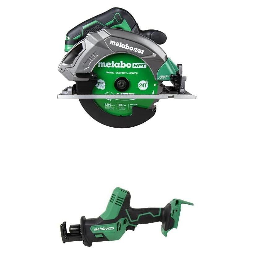 Sierra Circular Inalámbrica Metabo HPT 18V + Sierra Recíproca