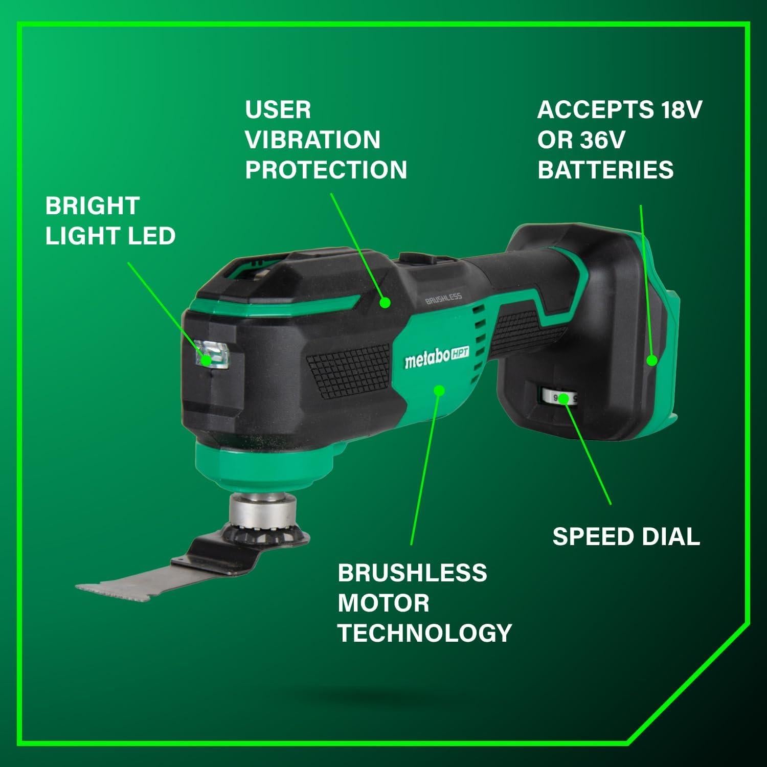 Herramienta Multiuso Inalámbrica Metabo HPT 18V CV18DAQ4