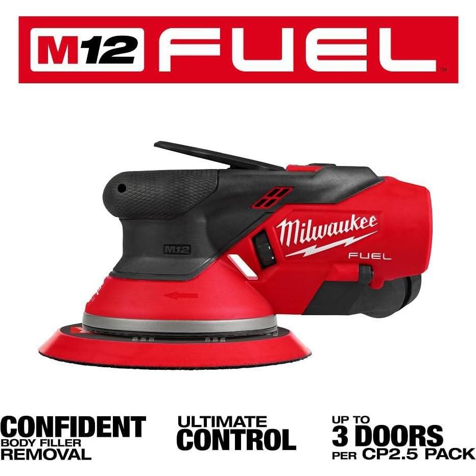 Lijadora Orbital Aleatoria Milwaukee M12 FUEL 6" 12V