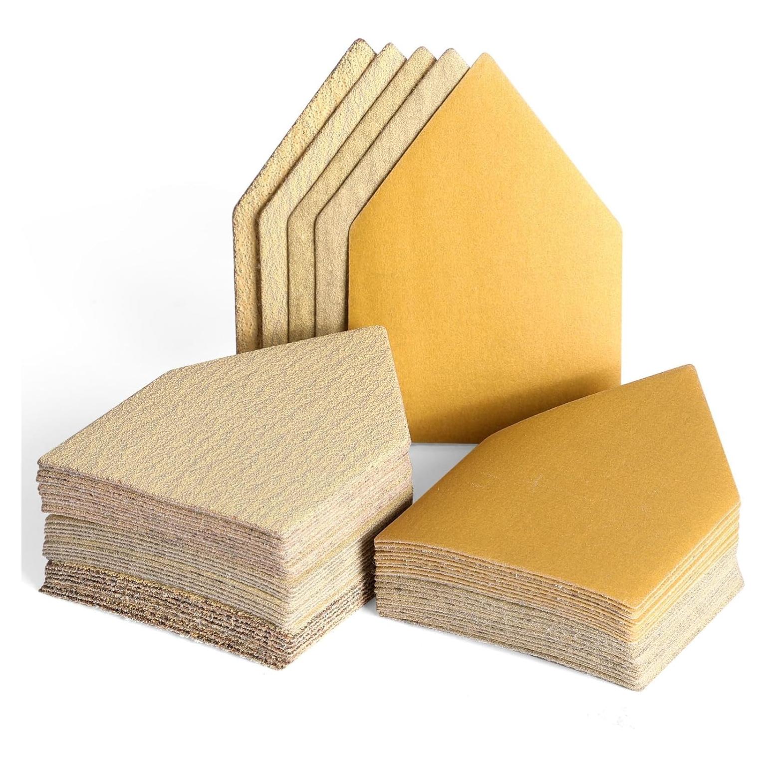 Hojas de Lijado Triangulares POLIWELL 100PCS 8.89x6.35cm Granos 80-400